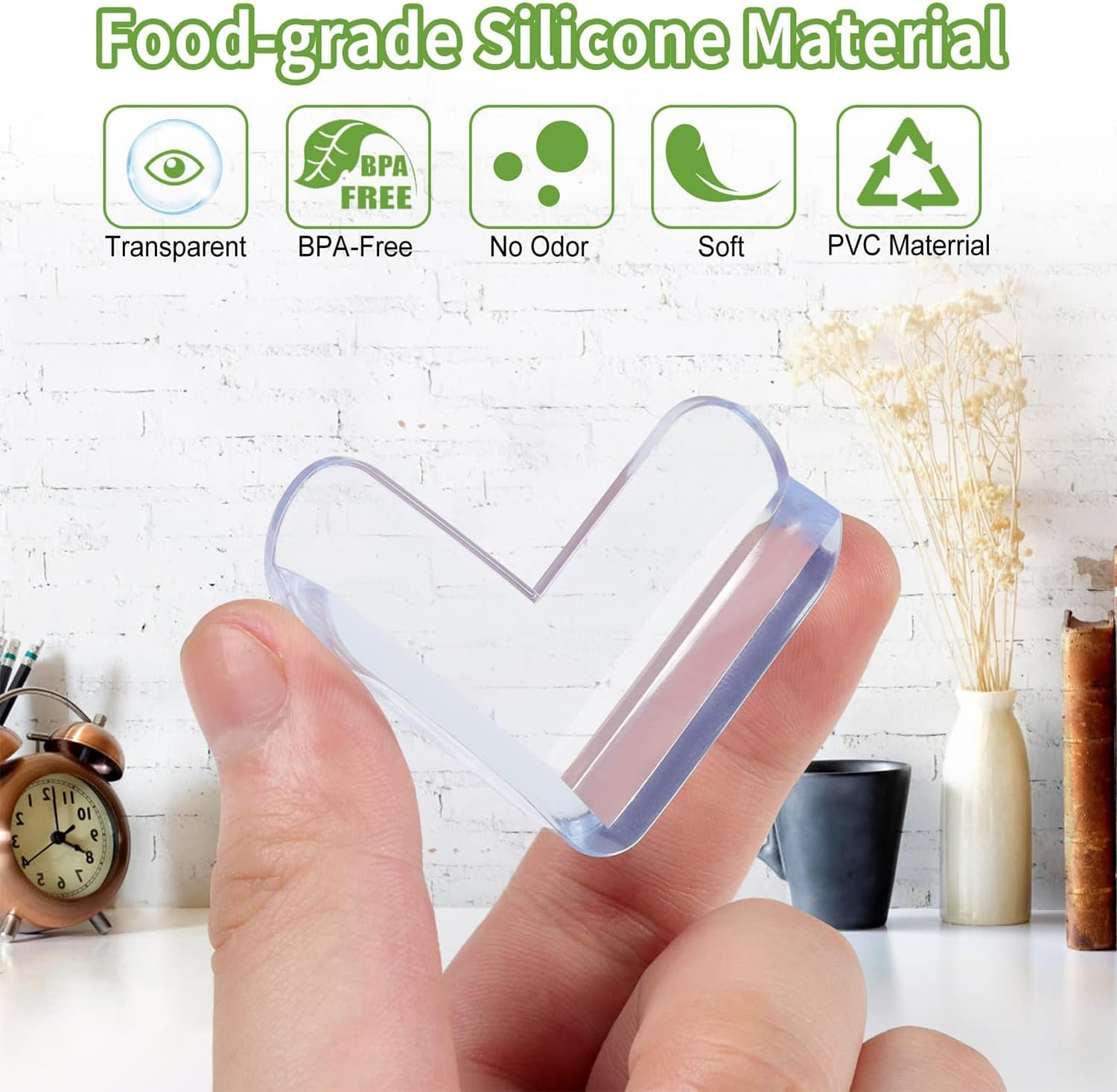 Topbine 30 Pack Furniture Table Corner Protectors,Corner Protector Guards for Furniture against Sharp Corners,Soft and Transparent Corner Bumpers to Proof Corners and Edges(15L + 15T) image number 3
