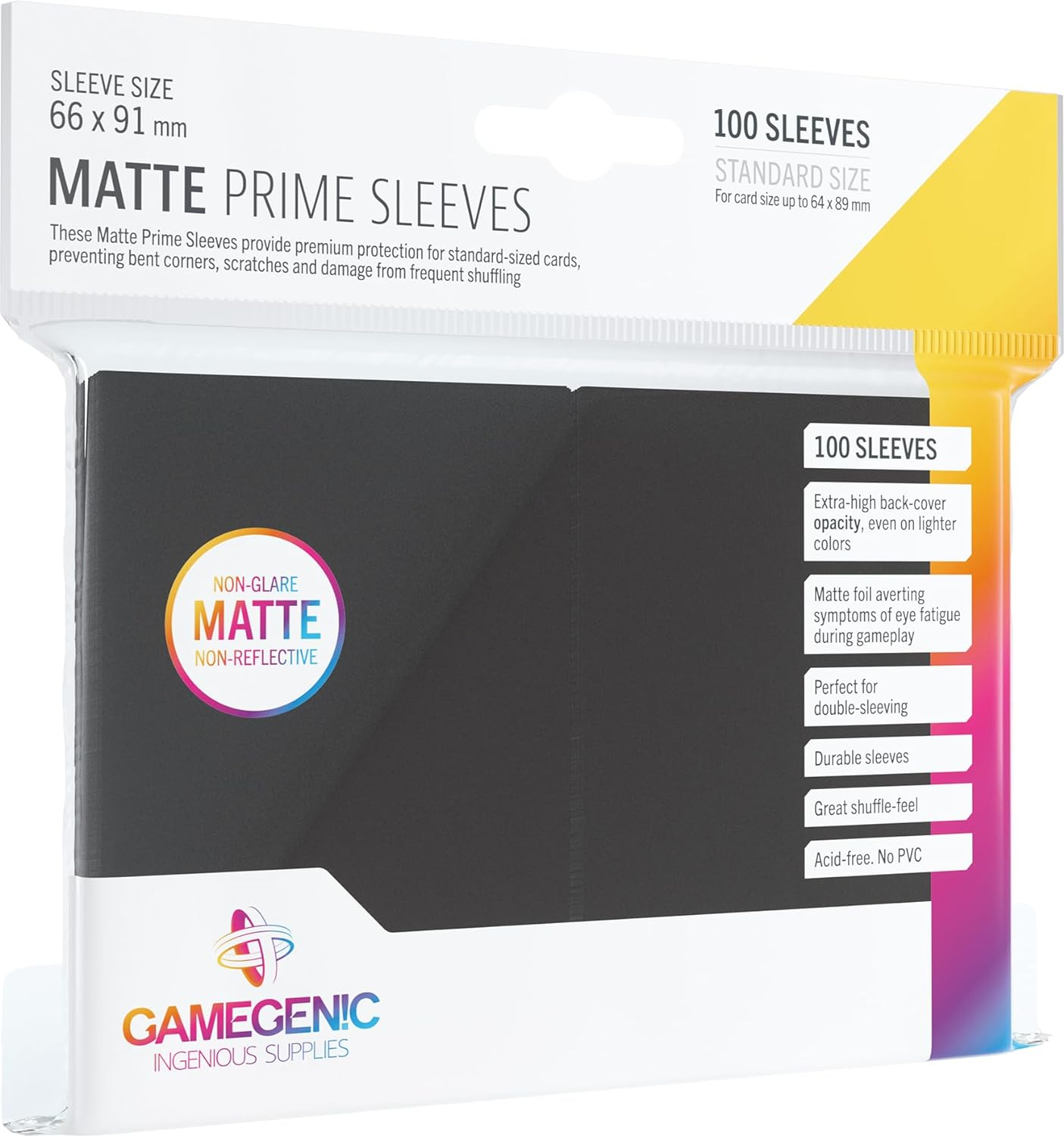 Gamegenic Matt Prime Card Sleeves, Red
