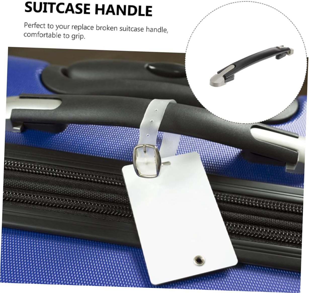 TEMPNAP Plastic Suitcase Handle Replacement for Travel Luggage Case with Screws Anti-Slip Grip for Suitcases Boxes and Travel Bags Lightweight and Comfortable Carry Handle image number 3