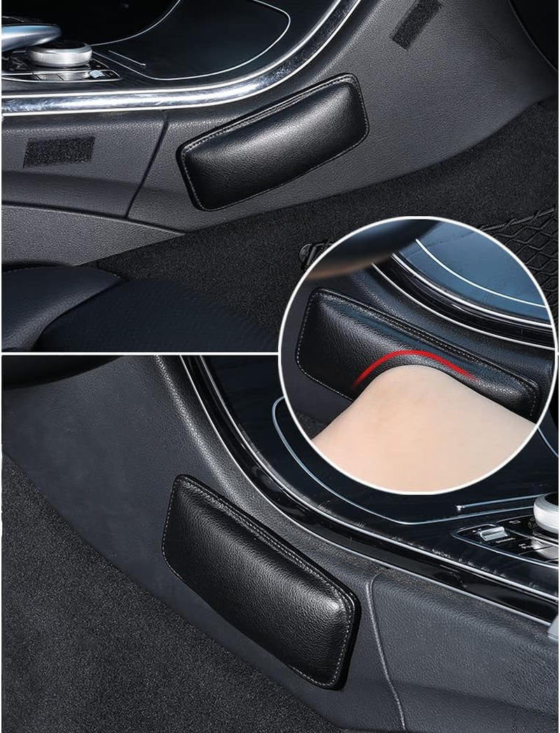 2PCS Car Knee Cushion,Soft Leather Car Door Armrest Pad for Knee Leg Elbow,Universal Car Center Console Cushion Pad Comfort Pillow for Automotive Interior Accessories (Black) image number 2