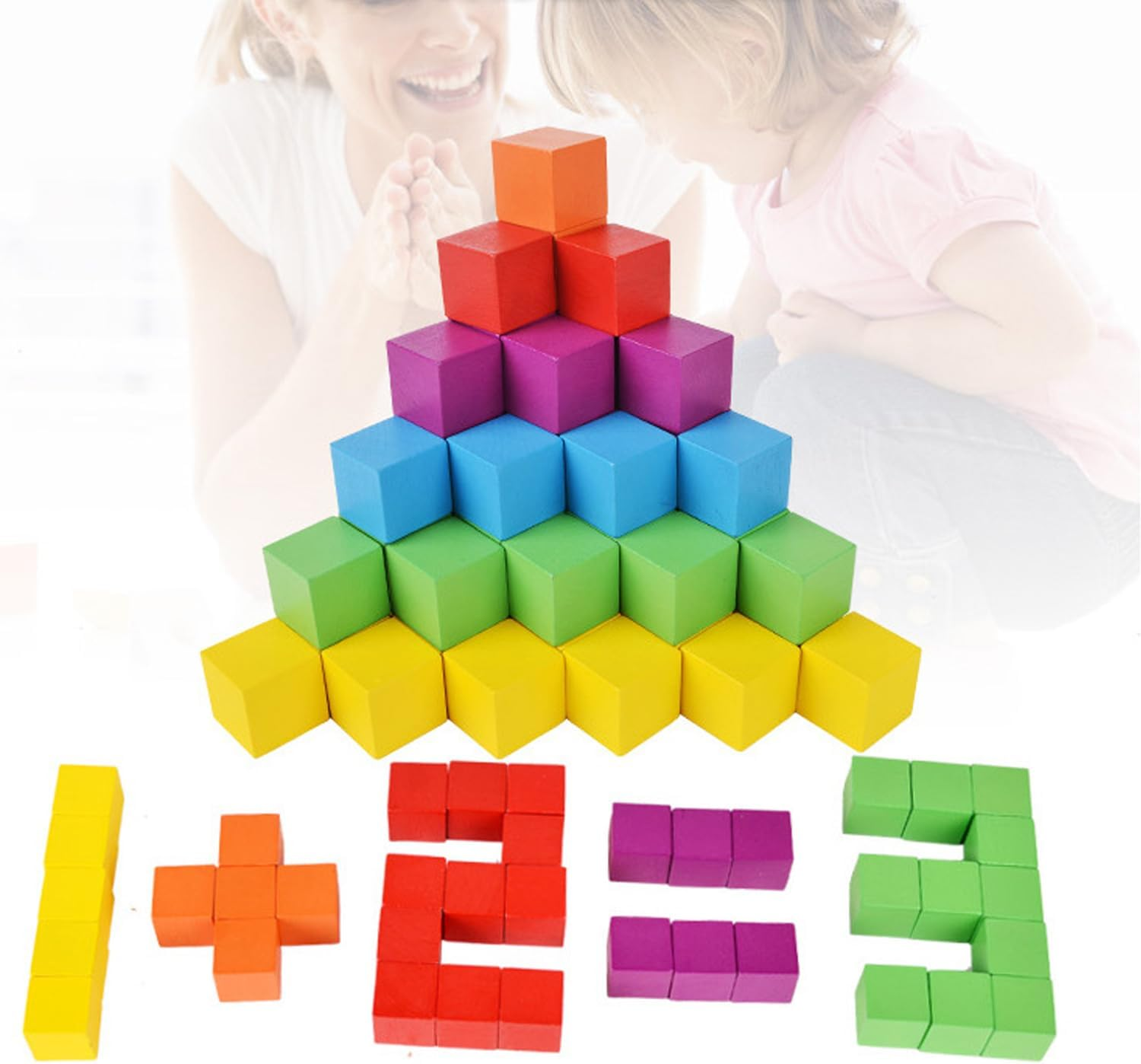 SPKESE Wood Blocks for Crafts, Unfinished Wood Cubes, Natural Wooden Blocks, Wood Square Blocks, Wooden Cubes for Arts and DIY Projects, Puzzle Making (1Cm Pack of 1000)