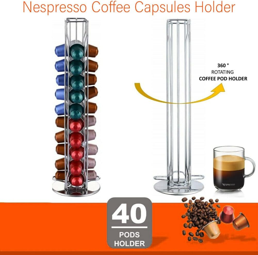 Tootoo 40 Coffee Capsules Pod Holder Stand Dispenser Rack Storage Capsule image number 1