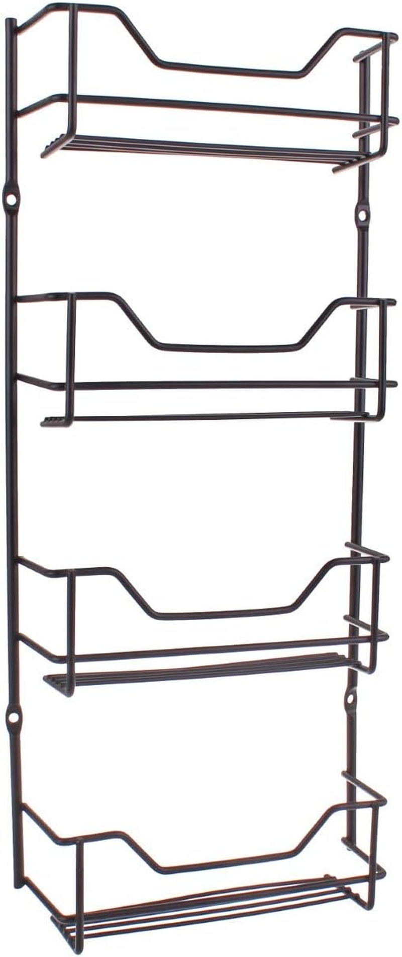 4 Tiers Spice Rack Chrome Kitchen Organizer Storage Shelf Cabinet Holder Black
