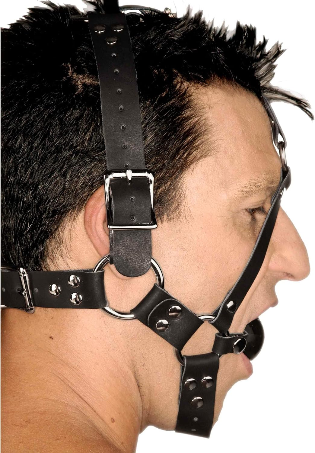Strict Leather Leather Ball Gag Harness image number 1