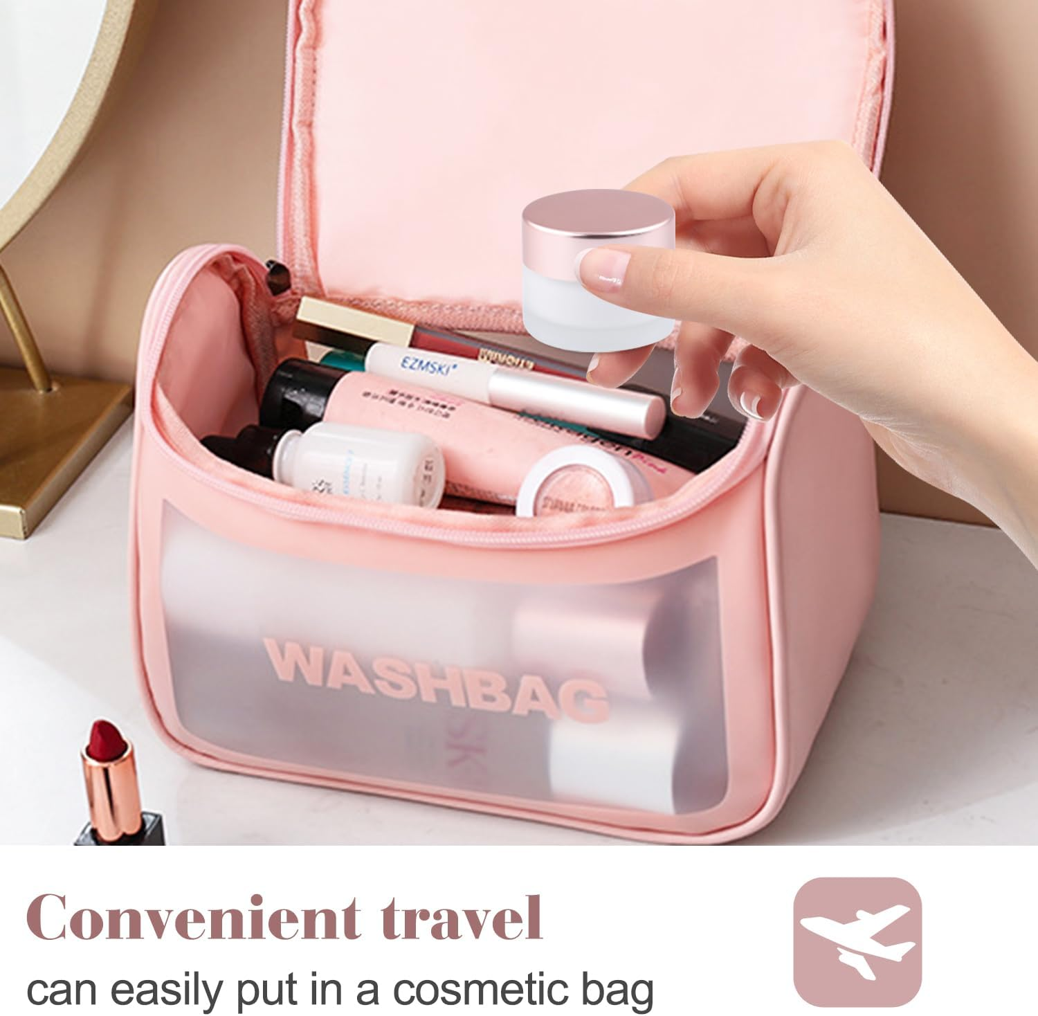 12 Pack 15G/0.5 Oz Frosted Glass Cream Jar Cosmetic Sample Jar Empty Makeup Container Refillable Travel Pot Jar for Lotion Cream Cosmetics Ointments image number 2