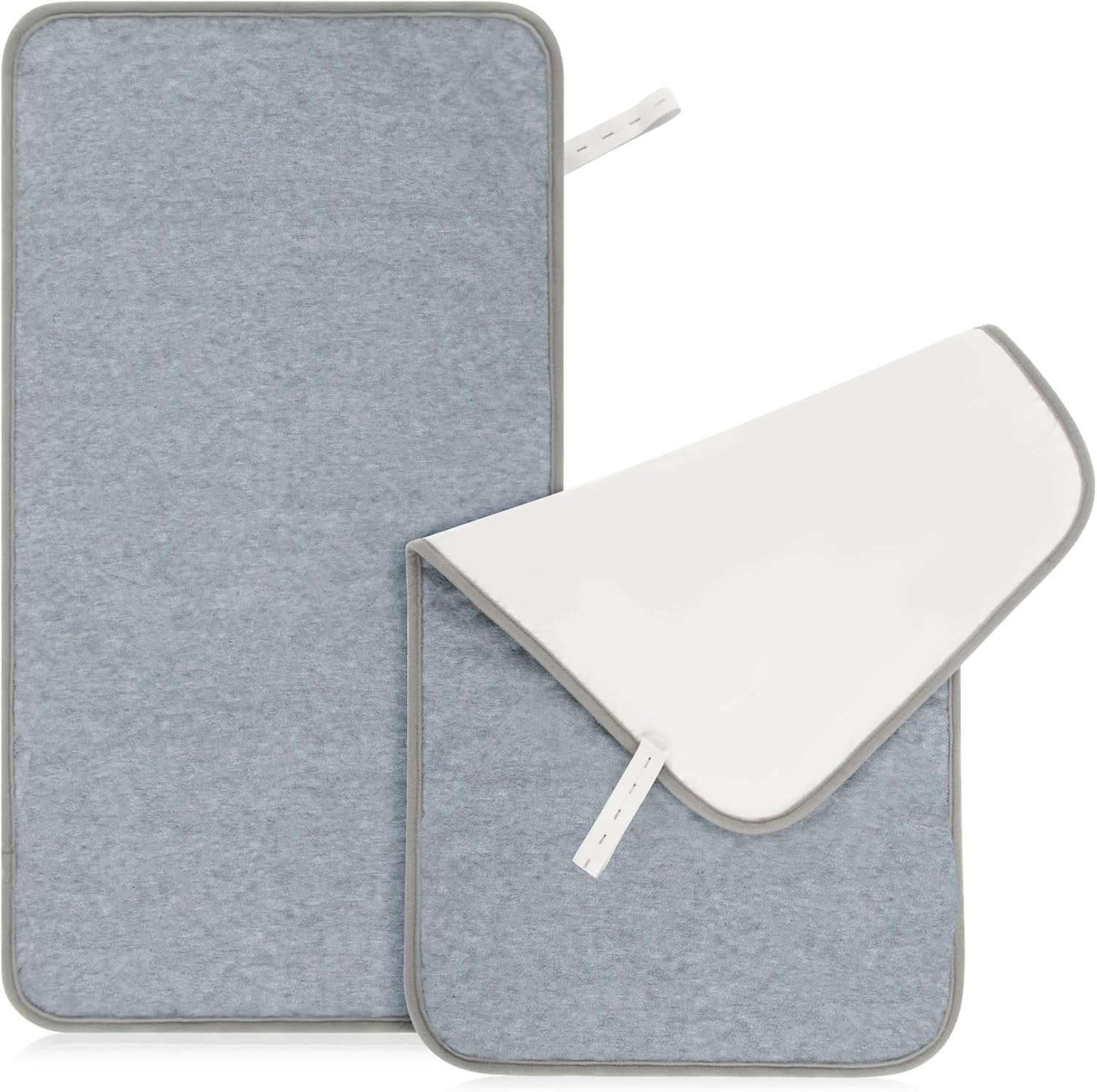 Diaper Changing Pad Liner - 2 Packs 14.5"&times;26.5" Travel Waterproof Changing Mat Washable,Reusable Washable Liners for Dogs,Diaper Changing Pad for Adults,Table Pad Rectangle Grey image number 4