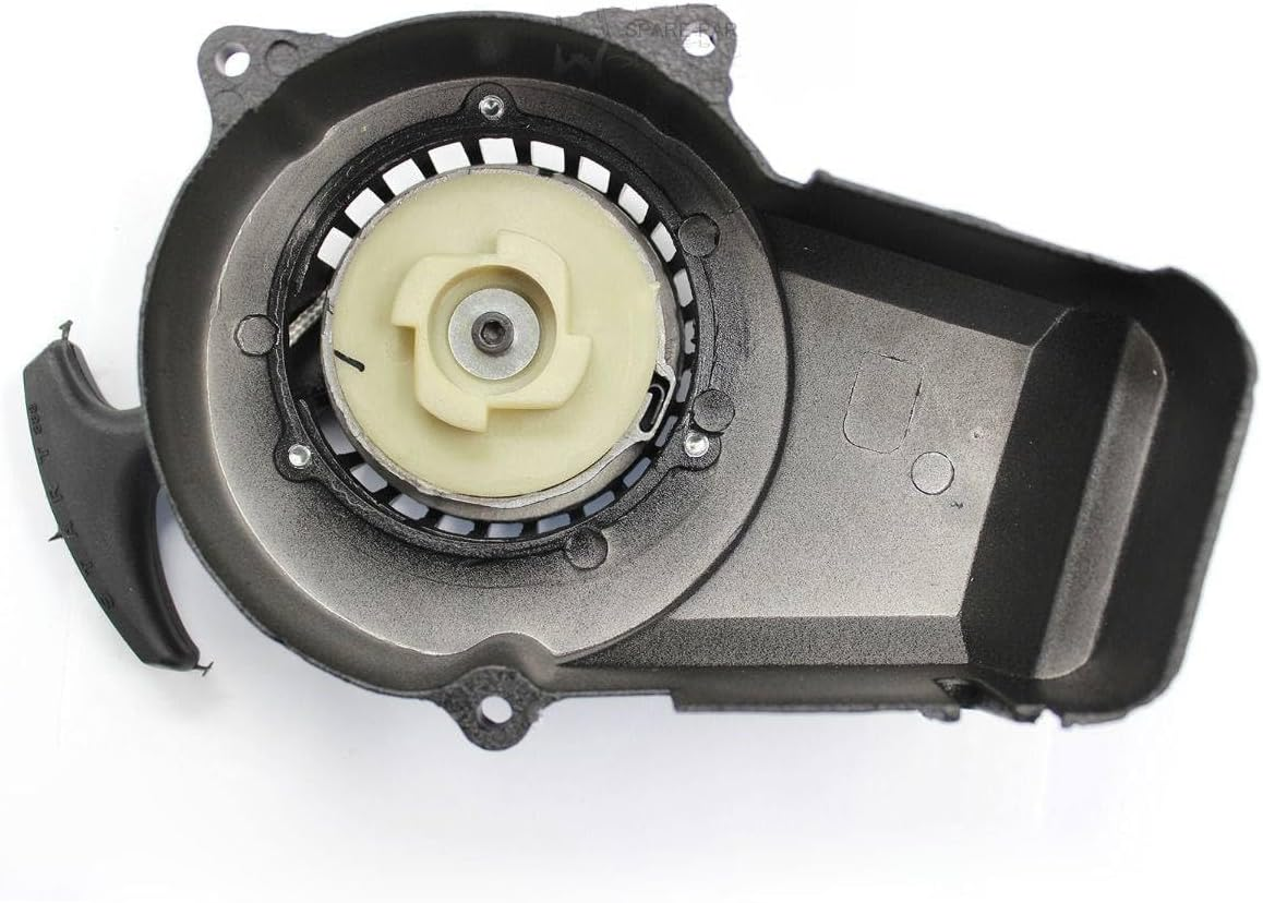TDR 47Cc 49Cc 50Cc Mini Pocket Dirt Bike ATV Quad Scooter Black Aluminum Pull Start Starter, Durable Alloy for 2-Stroke Engines image number 1