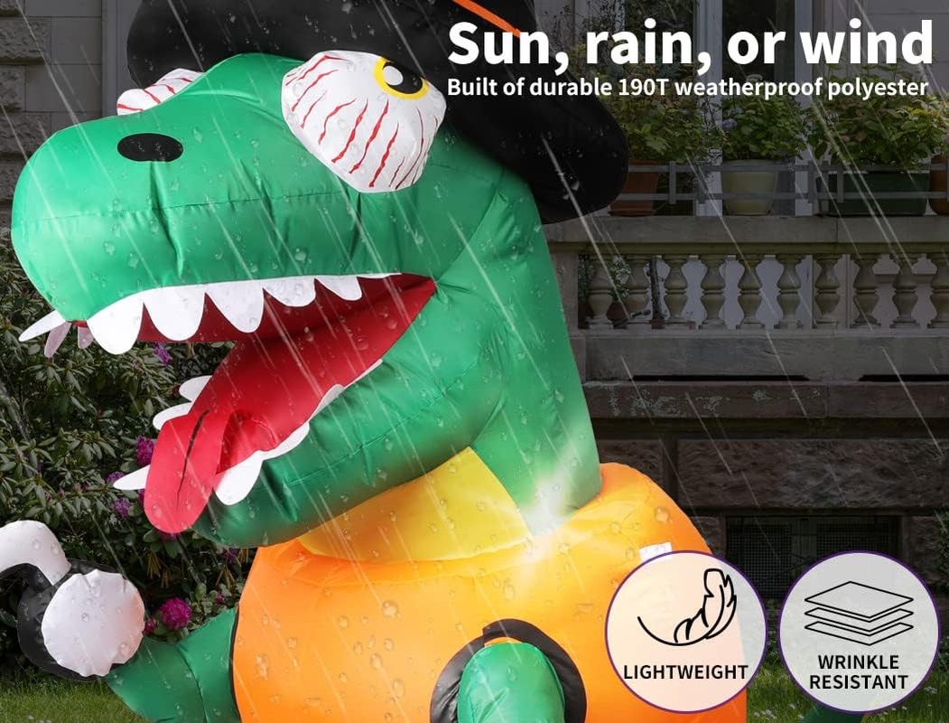 Halloween Decorations Inflatable Party Pumpkin Led Lights Kid Ghost Dinosaur image number 4