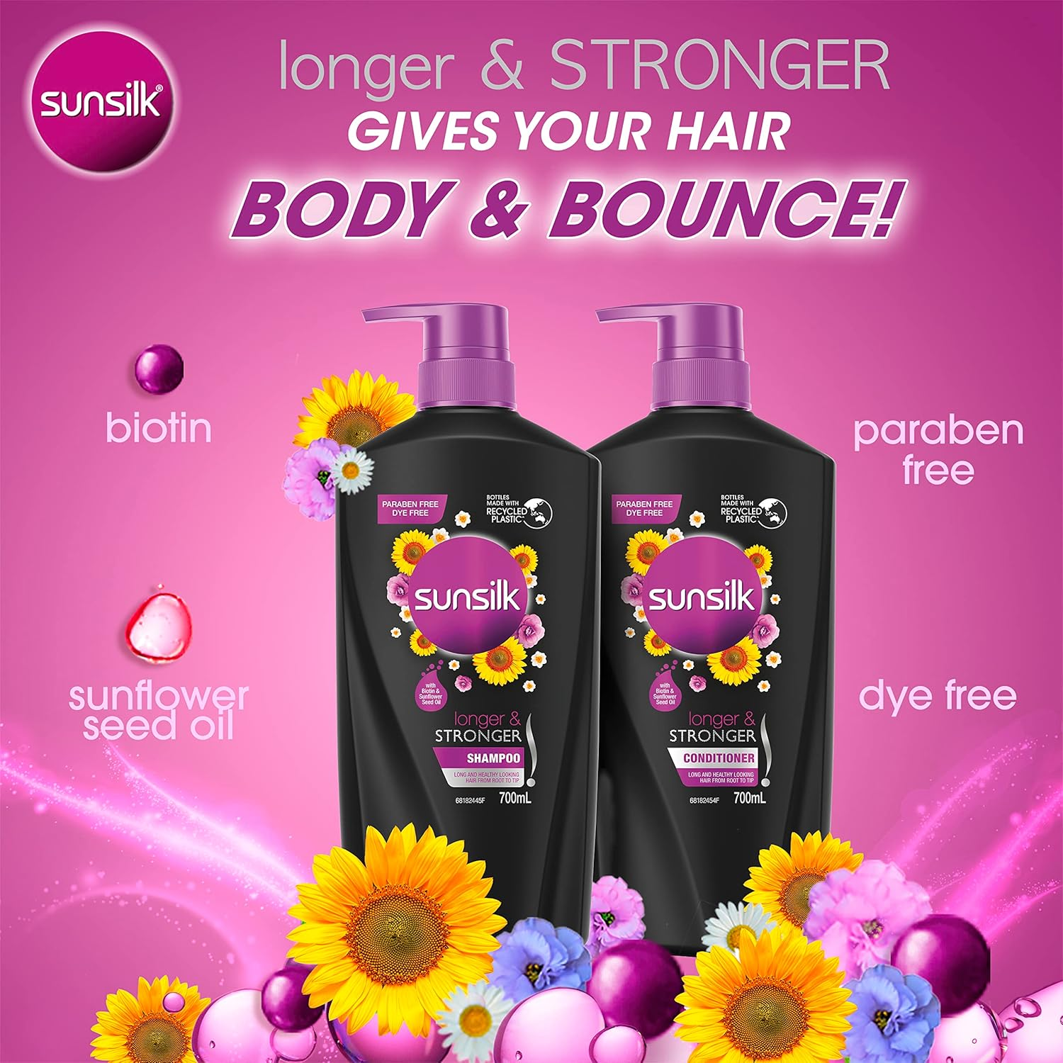 Sunsilk Longer & Stronger* Conditioner 700 Ml image number 1