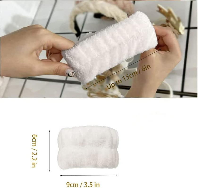 Microfiber Wrist Wash Towel Band, 4Pcs Face Wash Wristbands image number 2