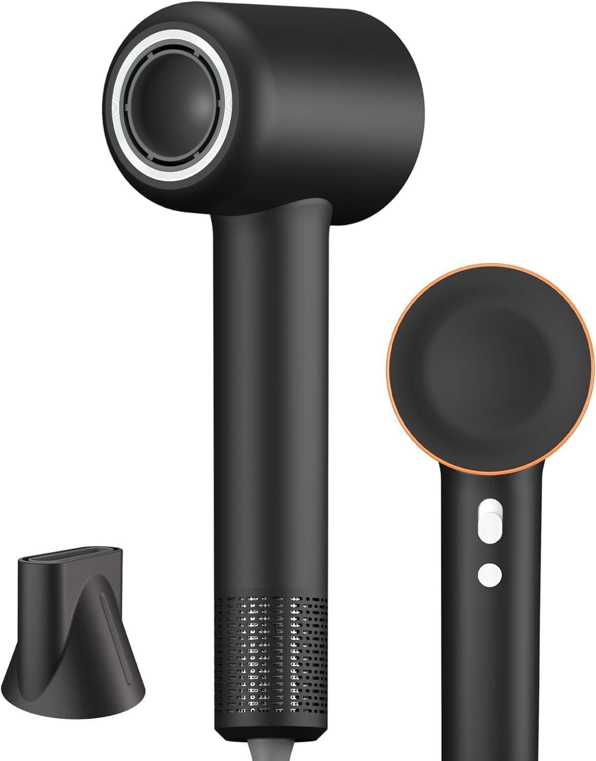 We Make Hope Professional Hair Dryer, 110000 RPM High-Speed Brushless Motor, Negative-Ion, Low Noise, Thermo-Control, Magnetic Nozzle, Lightweight Black Blow Dryer for Home Gym Salon Pets Travel