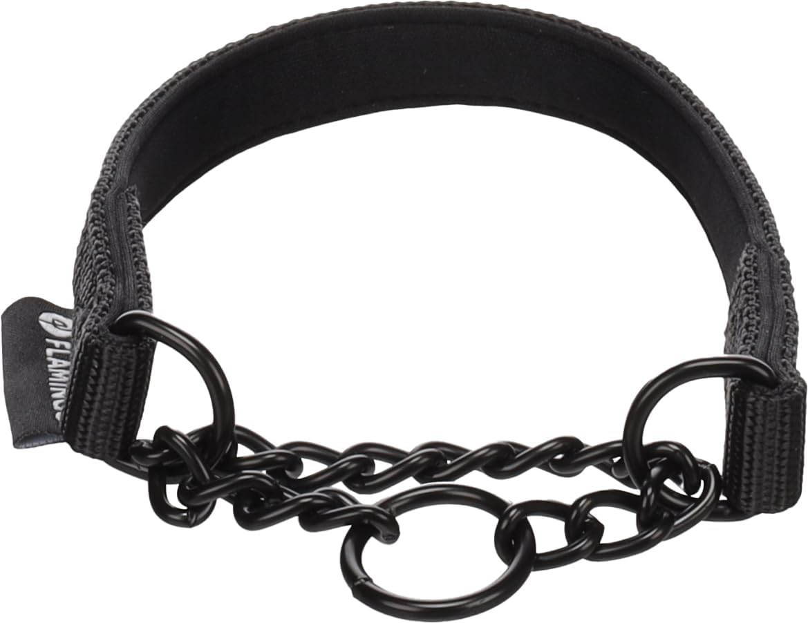Flamingo Trero Dog Pull Stop Collar Black XXS 28-35 Cm 15 Mm