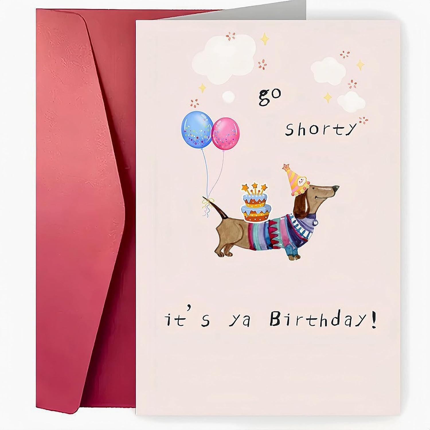AIQIUQIU Funny Birthday Card Sausage Dog, Funny Card for Men or Women, Perfect Happy Birthday Gifts for Him, Her, Brother Sister & Best Friend- Blank Inside image number 6