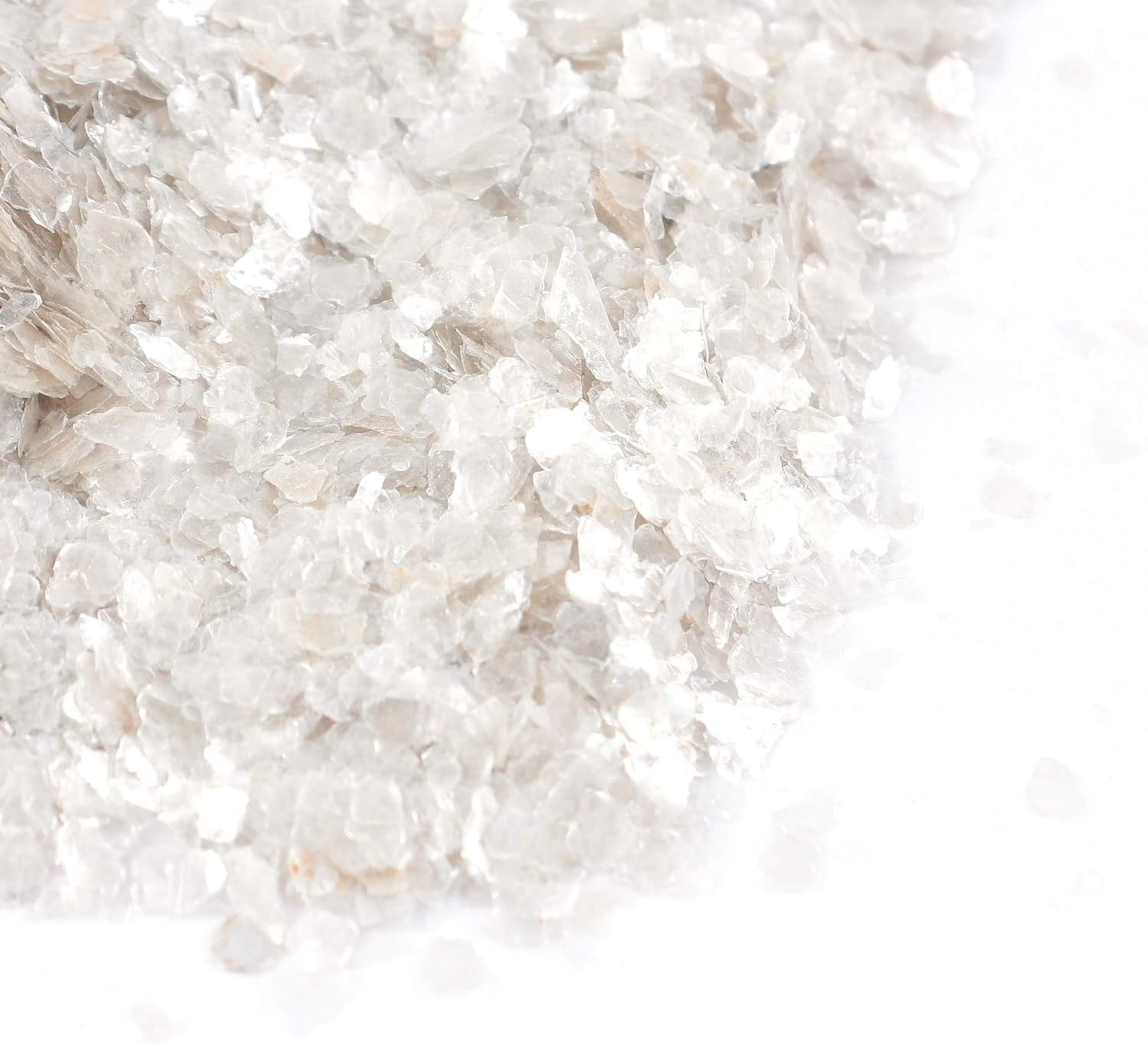 Shiny Stone Crushed Magical Natural Mica Flakes Flitter for Resin Painting Arts and Crafts,Nail Art,Diy Decoration Leaf Multi-Use 2-4Mm(6-10 Mesh) (Snow White) image number 5