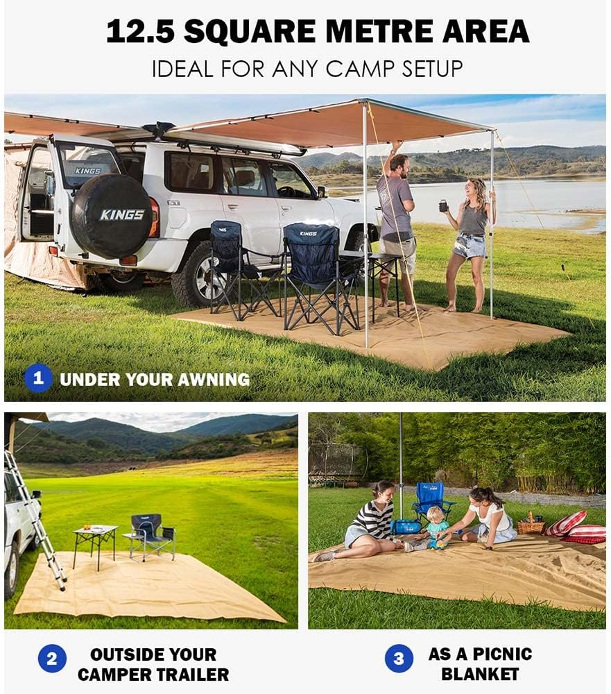 2X Kings Mesh Flooring 5Mx2.5M Camping Matting Picnic Flooring Ground Sheet Mat image number 6