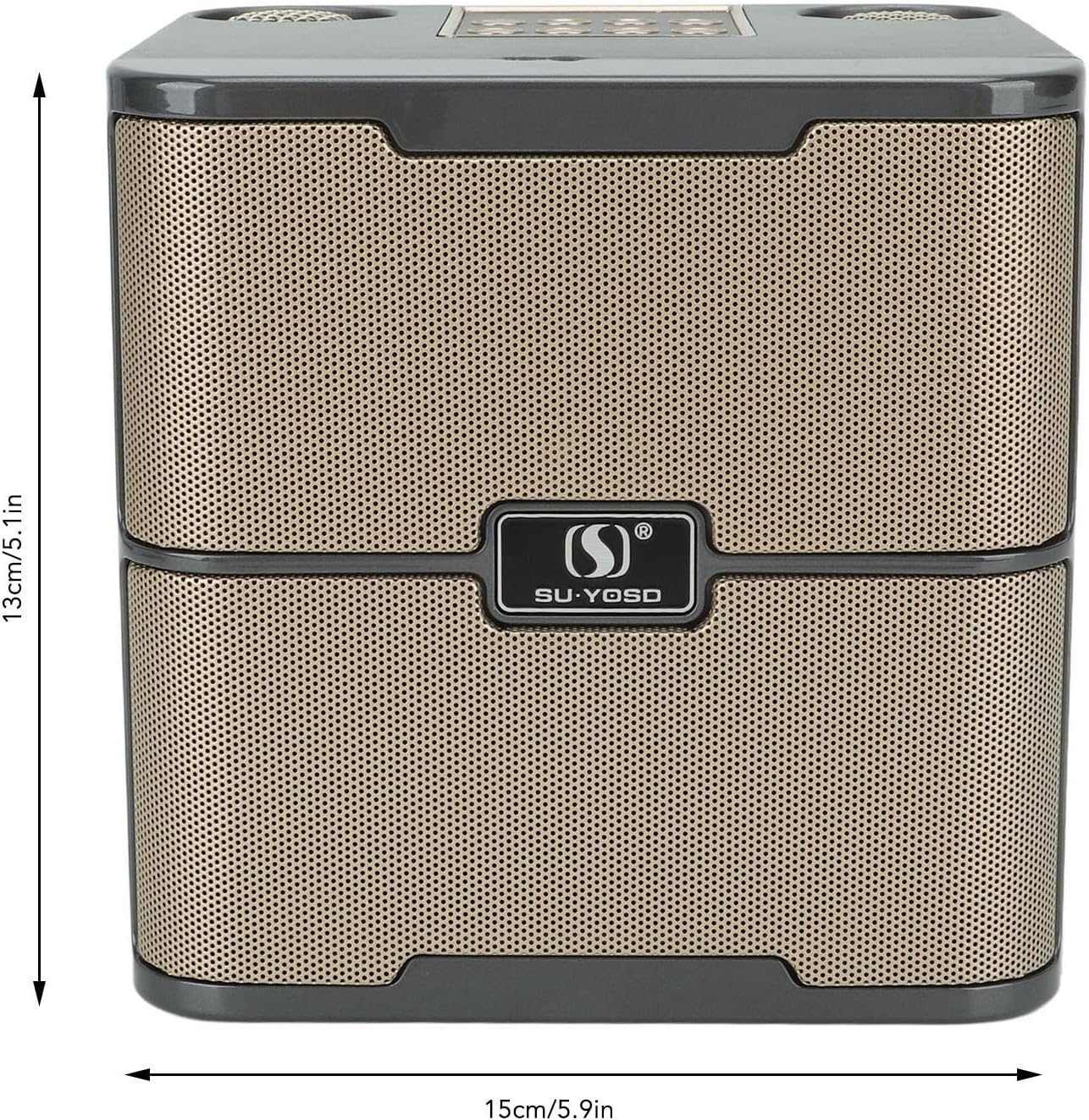 Karaoke Machine with 2 Wireless Microphones, Portable Speaker PA System, Supports TF USB, Sound Stereo Singing Machine for Home Meeting Party image number 5