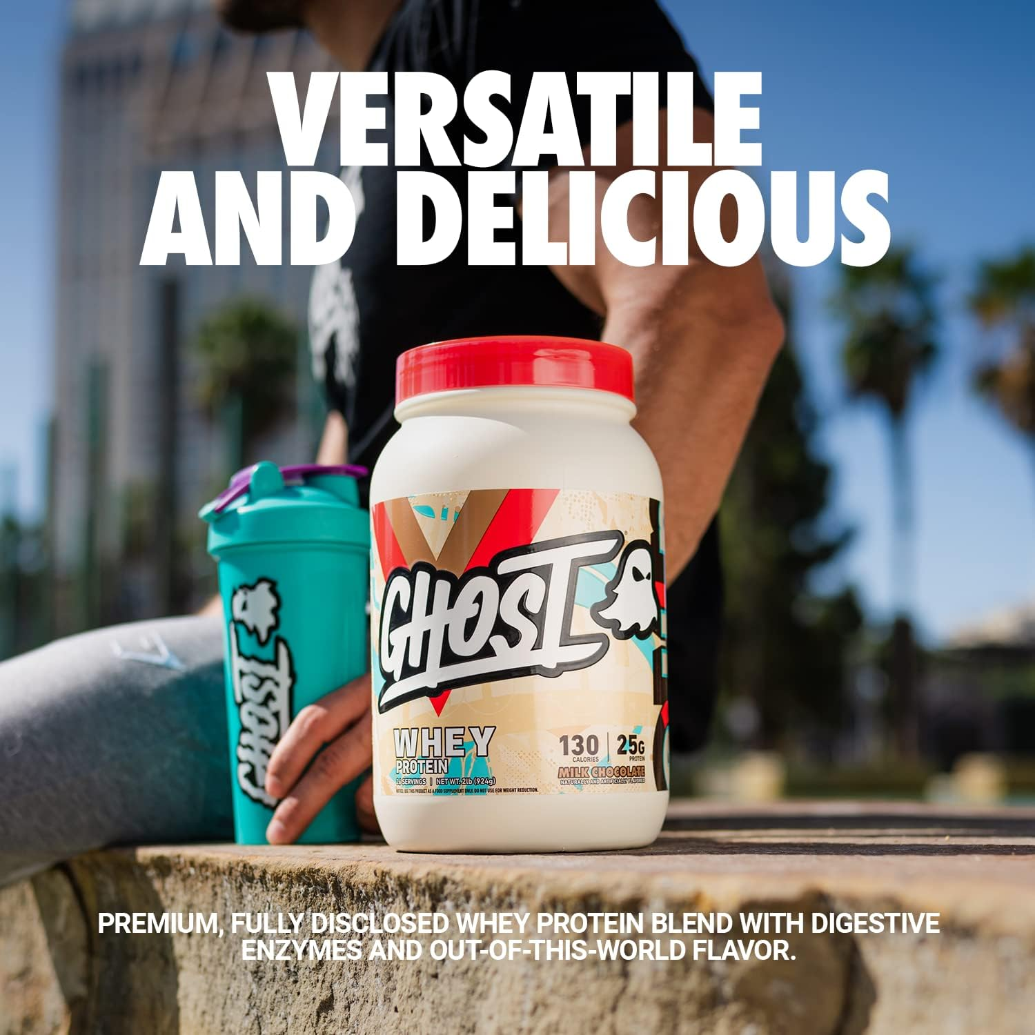 Ghost Milk Chocolate Whey Protein Powder 907 G image number 2