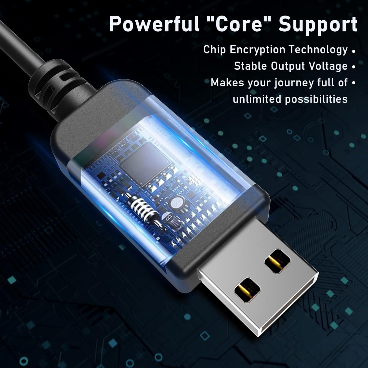 Jsvecip Radar Detector Cable, USB to RJ11 Plug Cable,For Escort Radenso XP Uniden Beltronics Cobra Whistler Radar Detector,Replacement Power Cable for Radar Detectors (Rj11-1.6Ft)