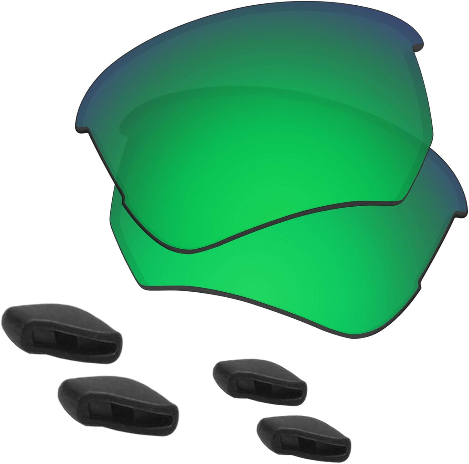 Predrox Flak Beta Lenses & Nose Pieces Replacement for Oakley Sunglass OO9363 Polarized