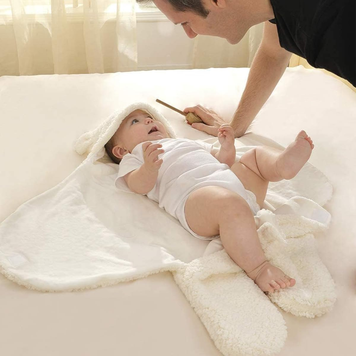 Baby Swaddle Blanket,Baby Sleeping Bag,Newborn Essentials Softness Plush Baby Sleeping Receiving Blanket for Babies 6-12 Months image number 3