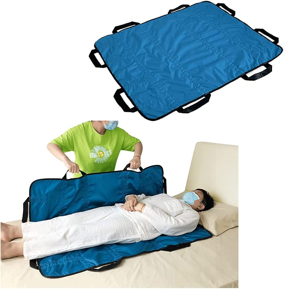 Positioning Bed Pad with Handles Hospital Sheets Transfer Board Belts Patient Lift Elderly Assistance Incontinence Mattress Sheets for Turning, Lifting, Repositioning Washable Underpads (48" X 40") image number 2