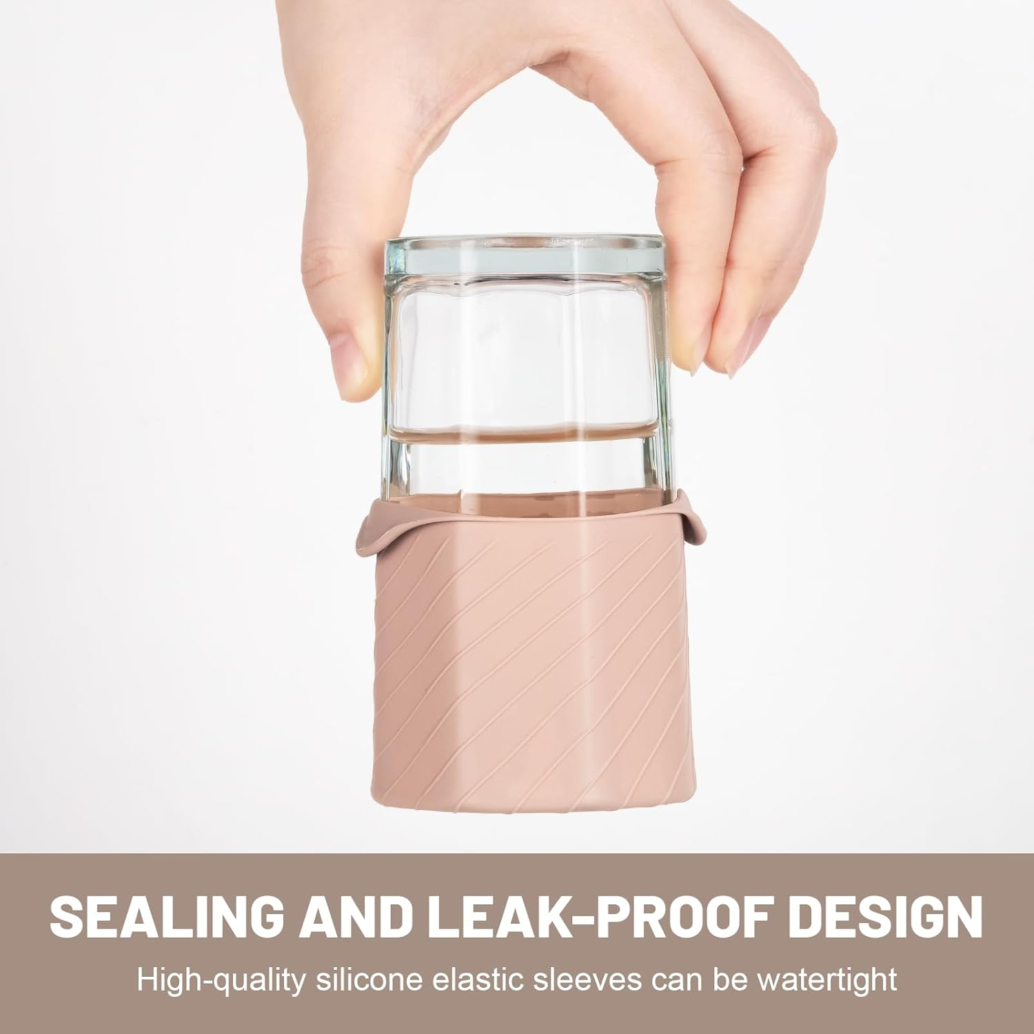 Mrsdry Bottle Covers for Travel, Leak Proofing, Travel Size Container Silicone Toiletry Sleeves, Leak Locks Travel Accessories for Shampoo Wash Body Bottles and Other Beauty and Personal Care(8Pcs)