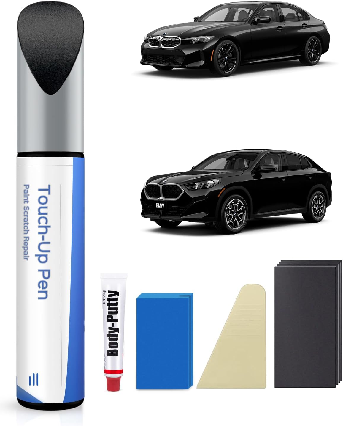 416 Carbon Black Metallic Touch up Paint Repair Kit Compatible with BMW - DIY Kit Exactly Matches Chips and Nicks