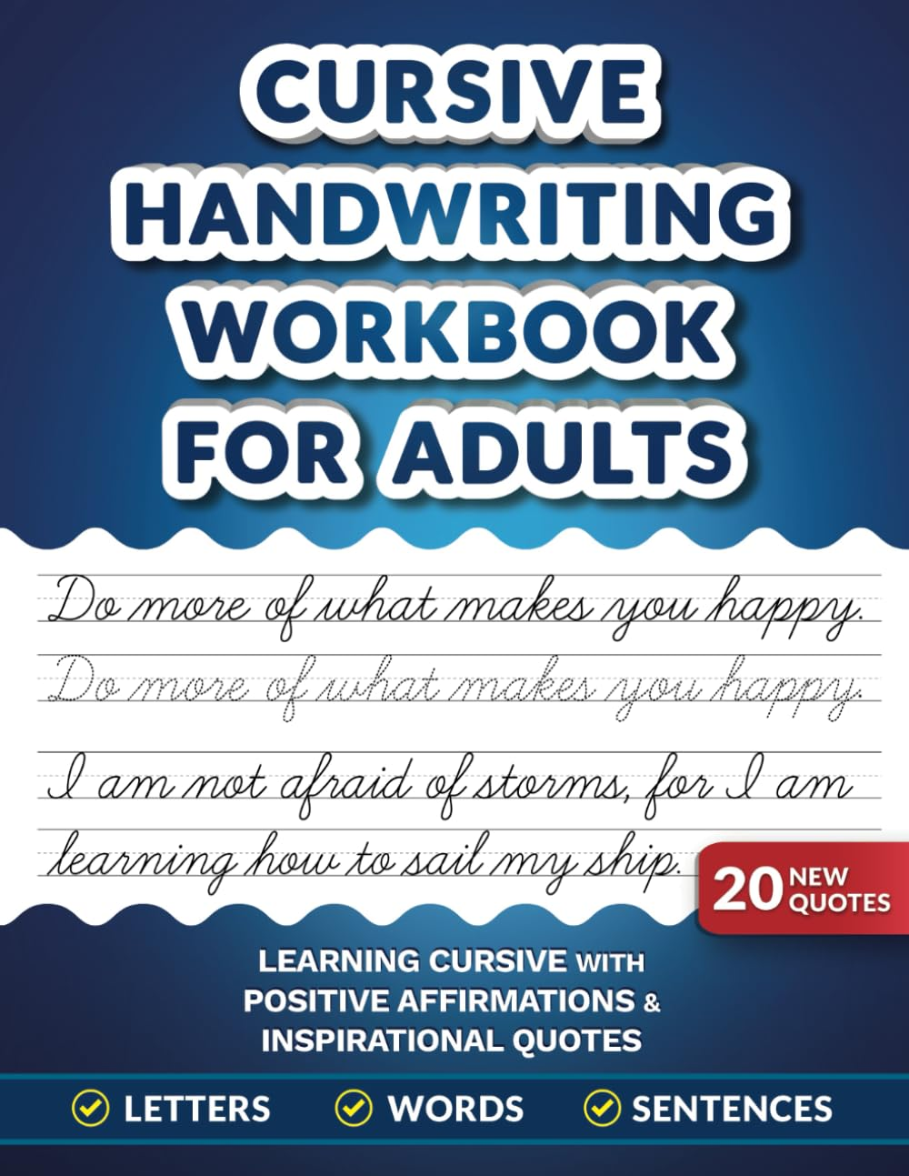 Cursive Handwriting Workbook for Adults: Learning Cursive with Positive Affirmations & Inspirational Quotes image number 1