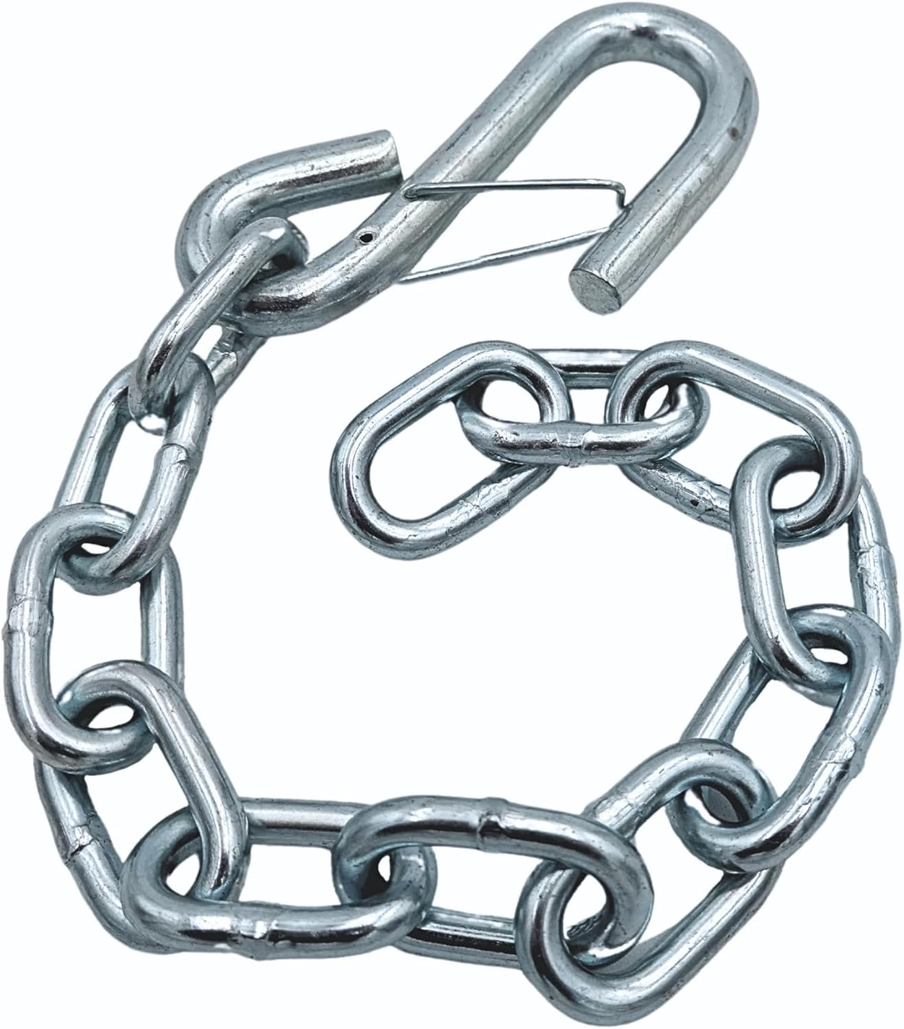 Tie down Trailer Safety Chains with Hooks - Boat Safety Kit - 15" Towing Chain image number 2