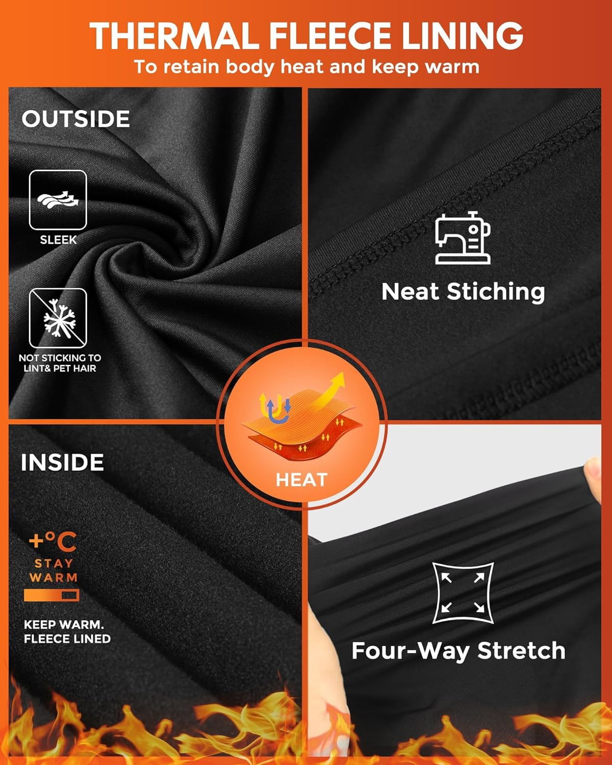 KROFZOPW Womens Thermal Underwear Sets Long Sleeve Fleece Lined Long Johns Tops & Bottoms Ultra Soft Cold Weather Base Layer