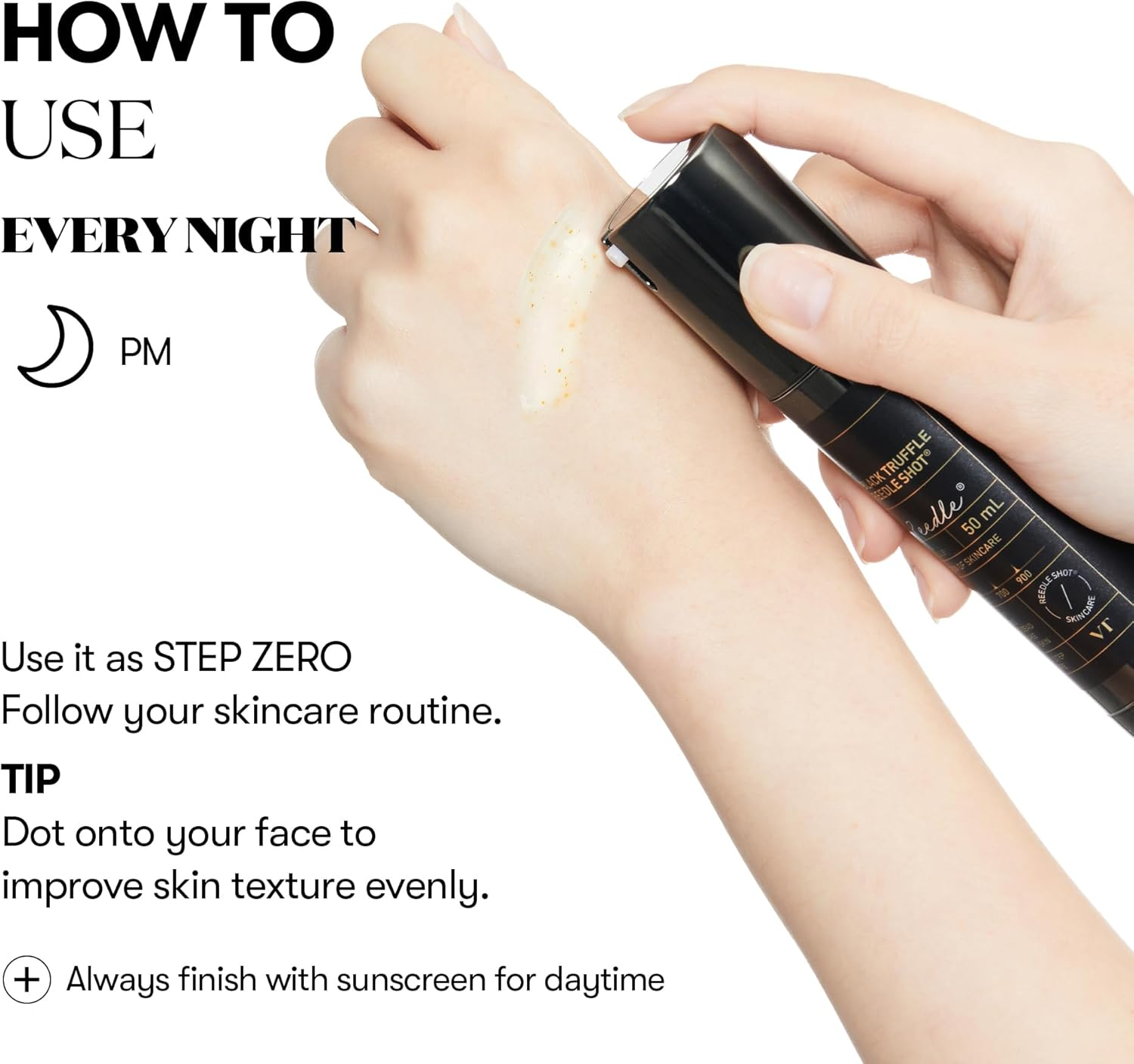 VT COSMETICS Black Truffle Reedle Shot 100, Spicule Microneedling Serum, Anti-Aging Exosome Serum with 24K Gold, Exfoliation, Smooth & Glass Skin, Korean Skin Booster, 1.69 Fl. Oz. (50Ml) image number 1