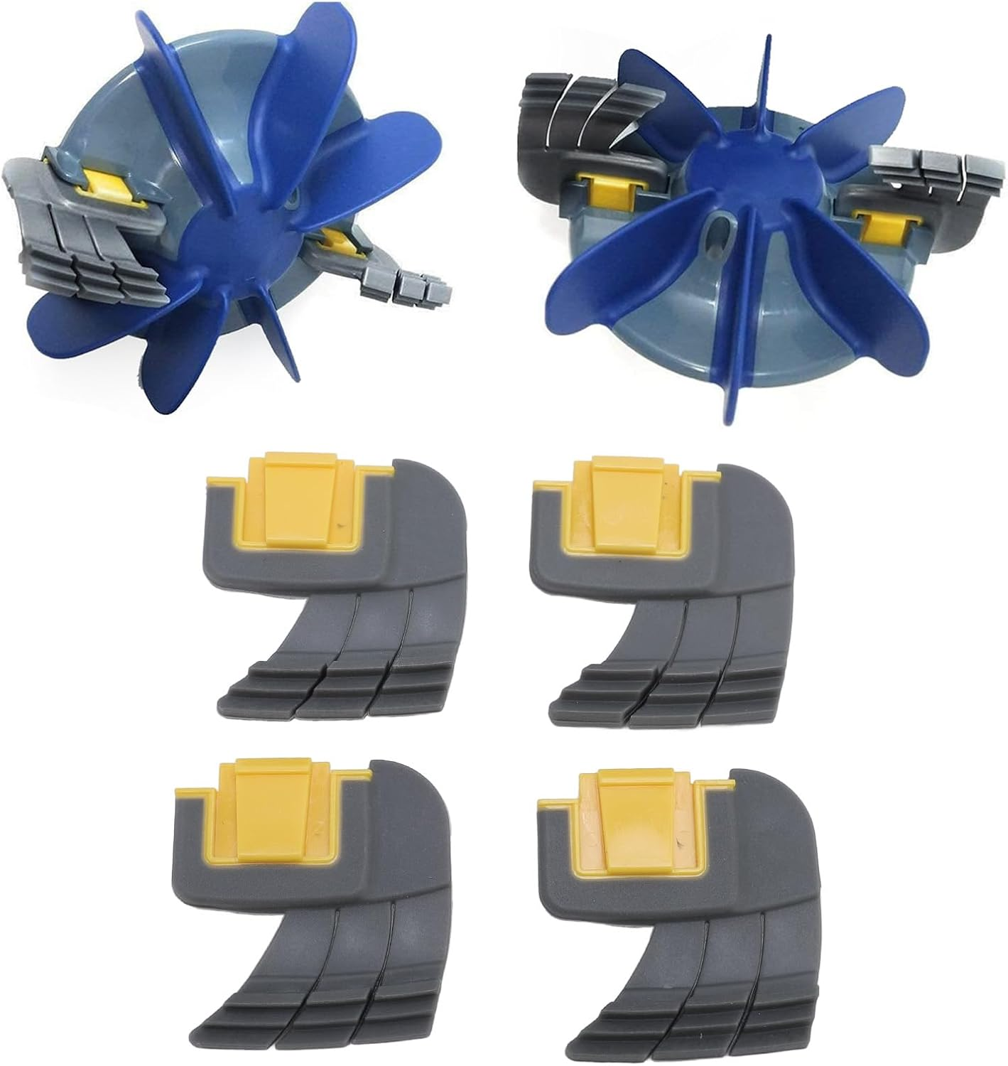 Ejoyous 4 PCS Cyclonic Scrubbing Brushes R0714400, PVC + Silicone Material, Powerful Stain Removal Durable Boost, Compatible with MX6/MX6 Elite/Mx8/Mx8 Elite Pool Robots image number 1