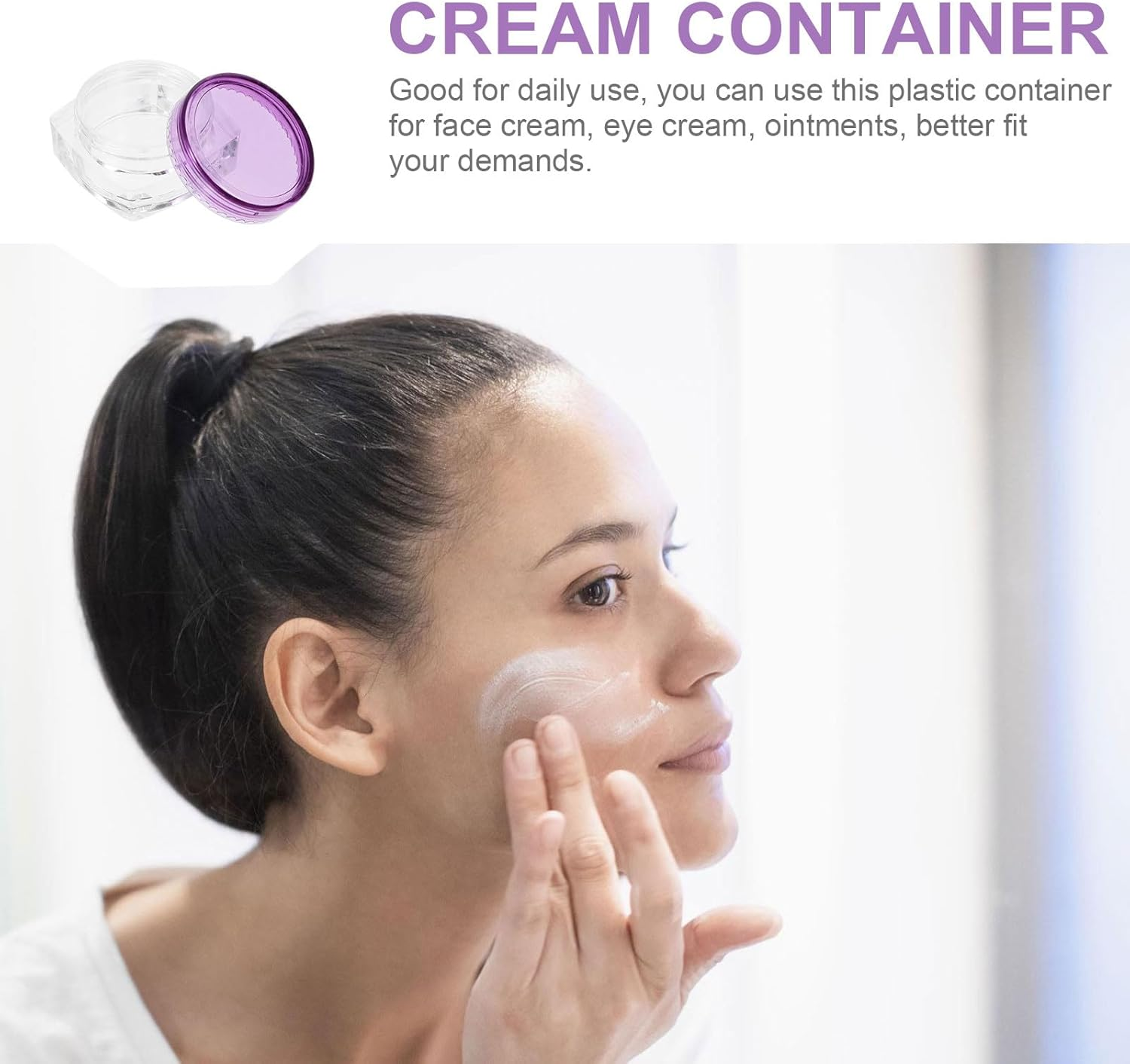 TOPPERFUN Small Travel Cream Containers 24Pcs 5G Refillable Face Cream Jars with Lids Portable Storage for Cosmetics