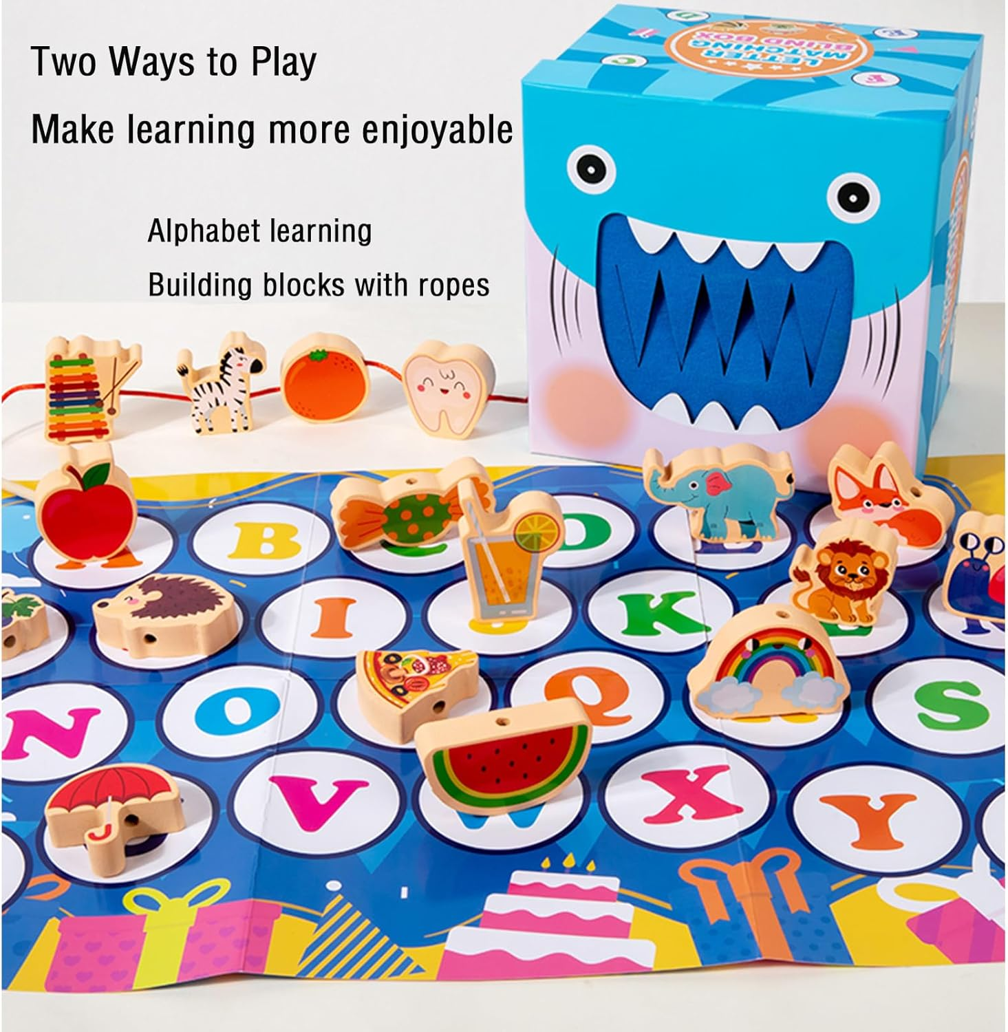 Mystery Alphabet Box for Kids 26 PCS Letters Sorting Matching Game Activities Letter Sounds Fine Motor Learning Toys for Preschool Kindergarten Classroom image number 1