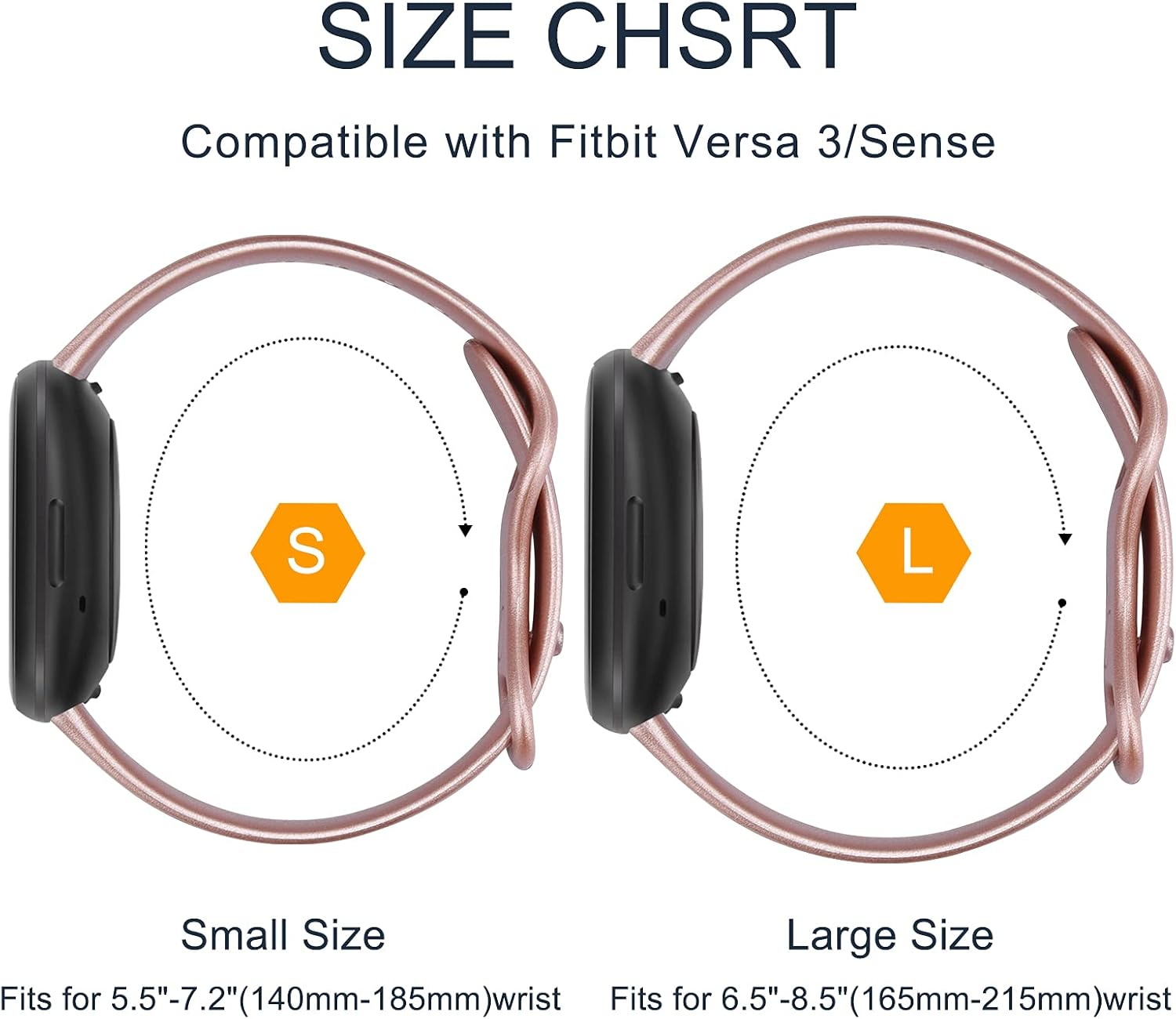 3 Pack Silicone Bands for Fitbit Versa 3 & Fitbit Sense, Soft Replacement Sport Wristbands for Fitbit Versa 3 & Fitbit Sense for Women Men Small Large image number 3