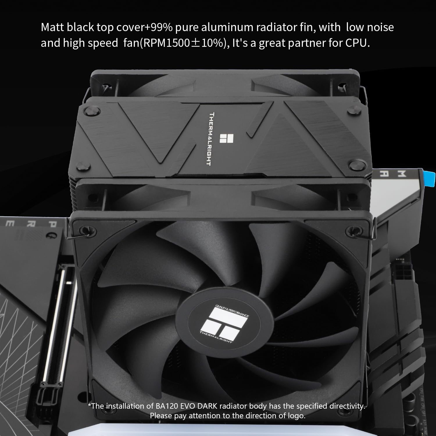 Thermalright Burst Assassin 120 EVO Dark CPU Air Cooler,Double 120Mm PWM Fans CPU Cooler, for Intel LGA1700/1851/1150/1151/1200, AMD:AM4/AM5, Computer CPU Cooling with Brushed Black Top,156Mm High image number 6