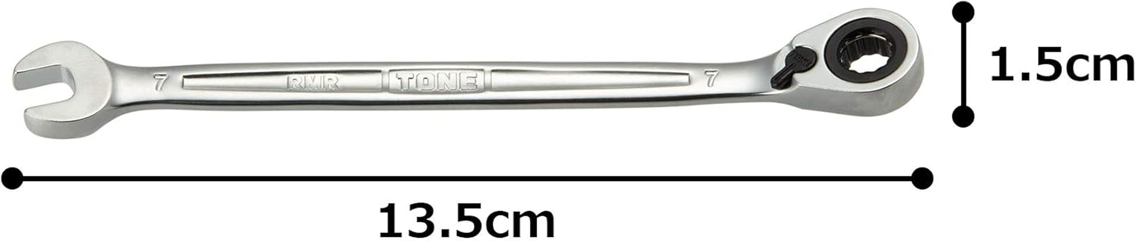 TONE RMR-07 Switchable Ratchet Glasses Wrench, 2 Sides Width 0.3 Inches (7 Mm) image number 3