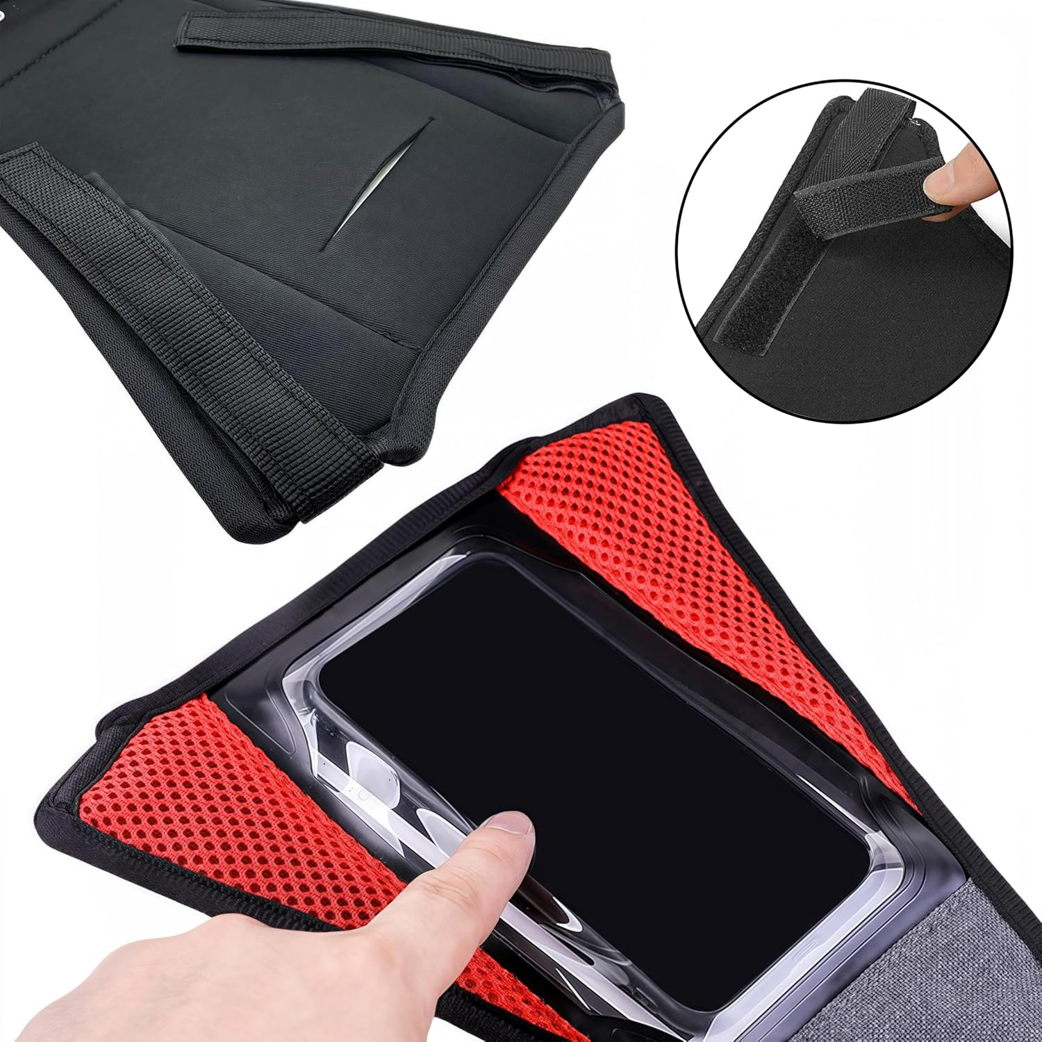 Bicycle Frame Sweat Guard,Bike Frame Sweat Net with Phone Mount, Sweat Absorbs Prevent Bicycle from Corrosion,For Bicycle Trainer Indoor Cycling Training image number 1