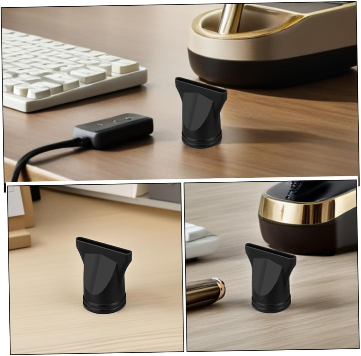 Ipetboom 15Pcs Blow Dryer Nozzle Heat Resistant Black Plastic Hair Dryer Attachments for Professional Styling Includes Diffuser and Concentrator Compatible With image number 4