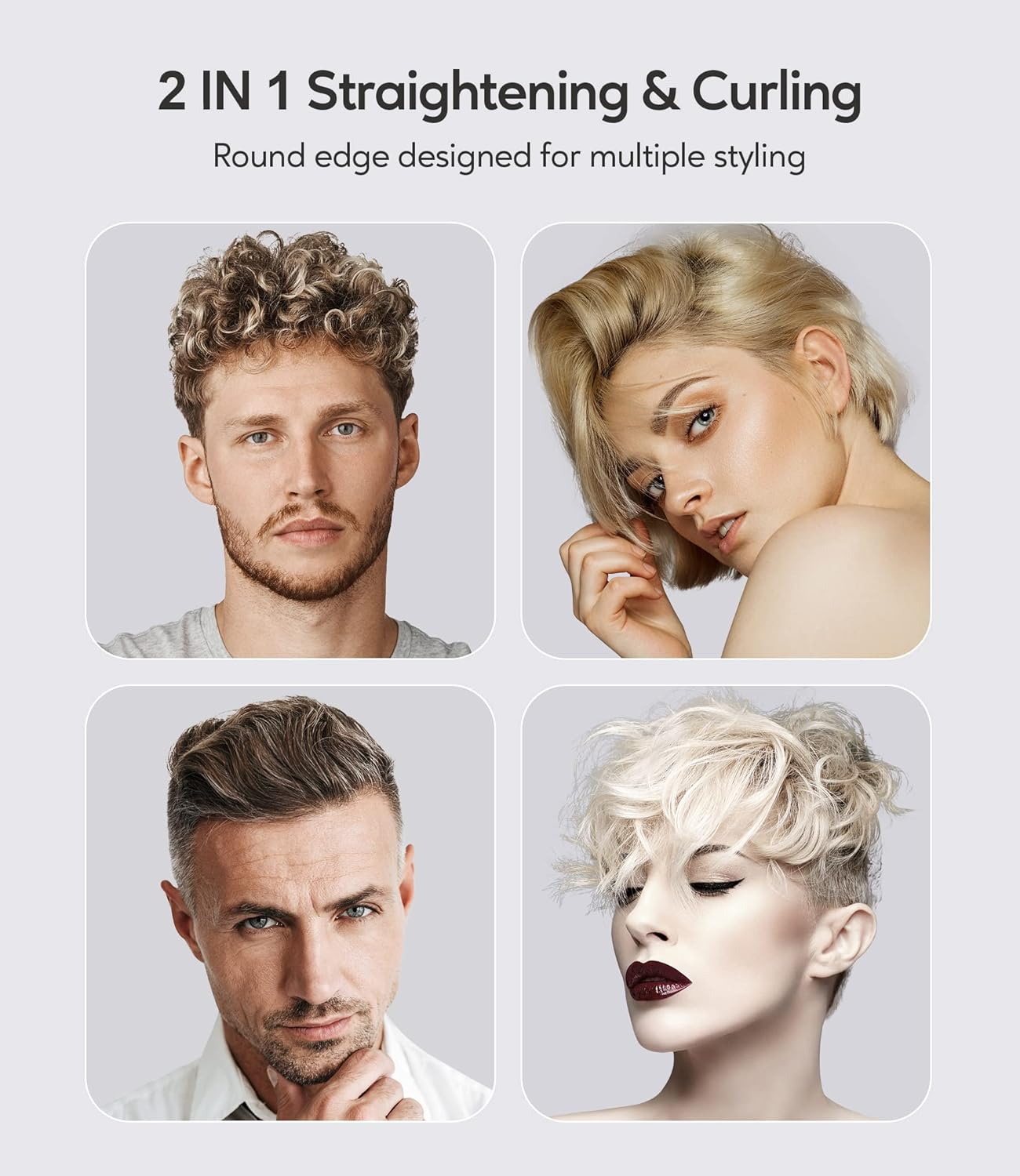 Terviiix Small Flat Irons for Short Hair, Pencil Flat Iron Hair Straightener for Edges, Mini Flat Iron for Pixie Cut & Touch Ups, Hair Straightener and Curler 2 in 1, Dual Voltage, 1/2", Black Gold image number 6