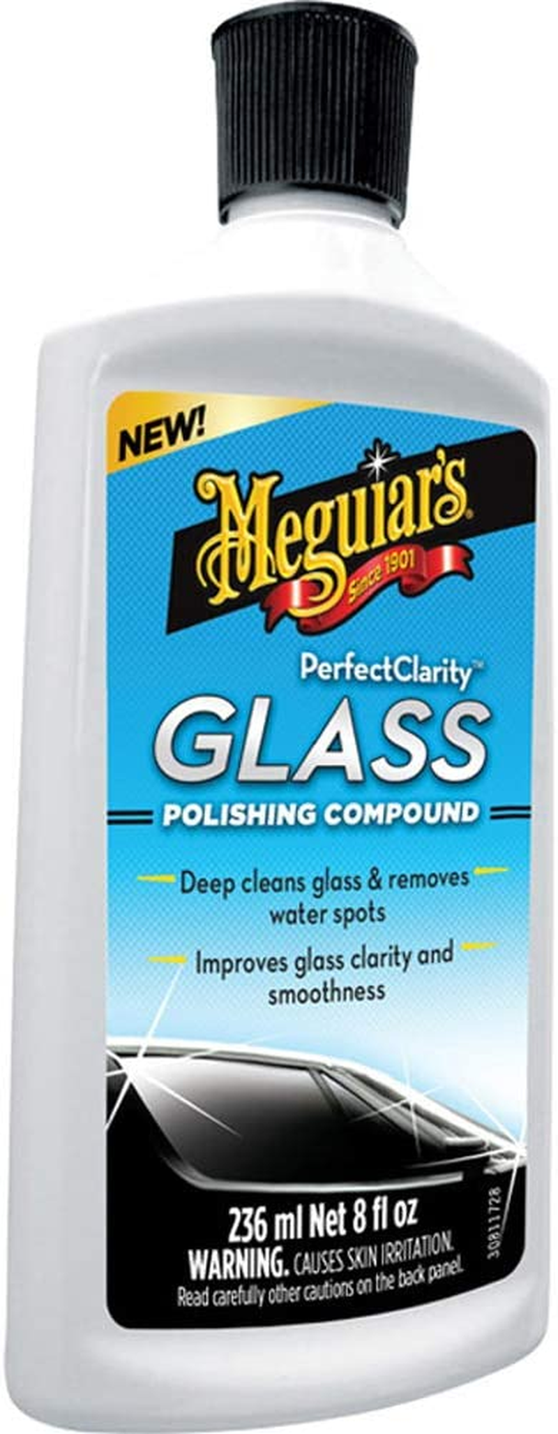 Meguiar'S Perfect Clarity Glass Polishing Compound, 236 Ml | Removes Water Spots, Stains and Haze | Leaves Automotive Glass Clear and Streak-Free image number 3