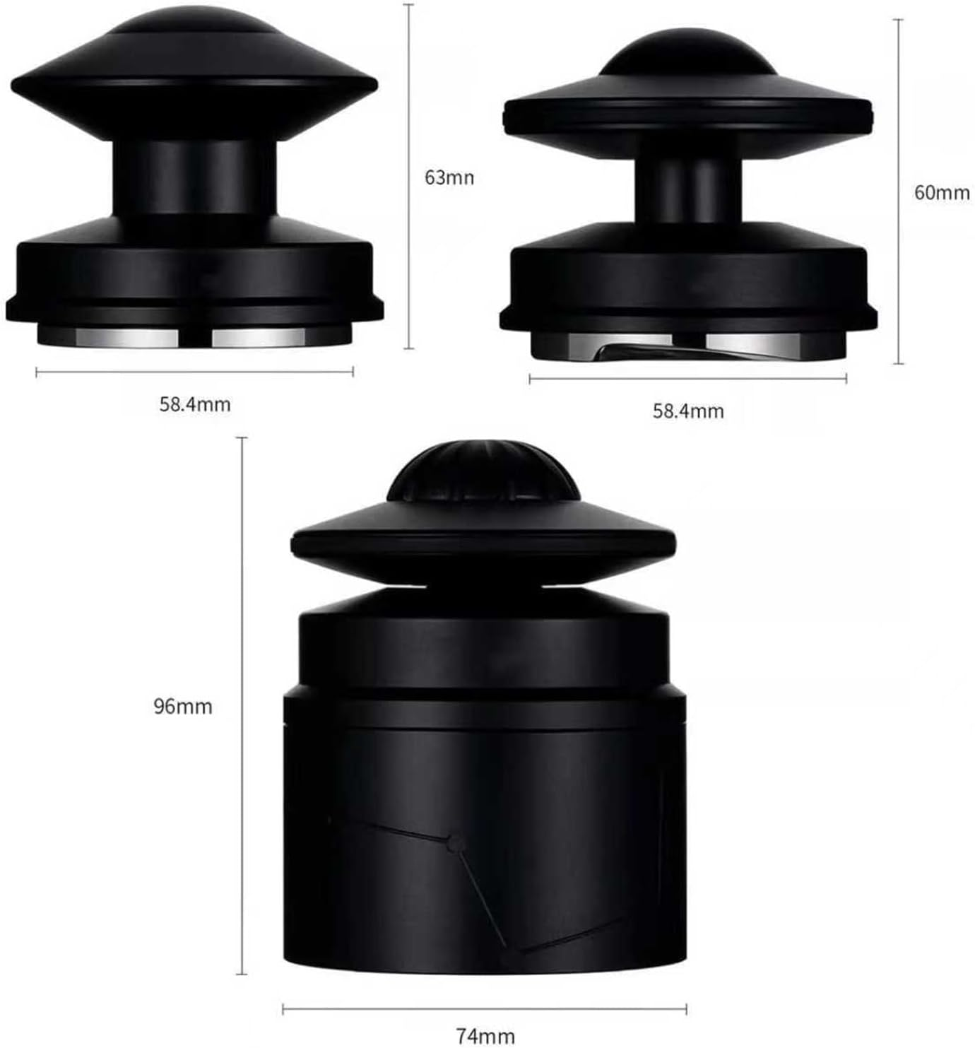 58Mm Espresso Accessories Kit, 3Pcs Coffee Distributor and Spring Loaded Tamper, WDT Tool, Magnetic Fixation, with Wooden Storage Stand, Coffee Machine Accessories for Barista(A) - A image number 4