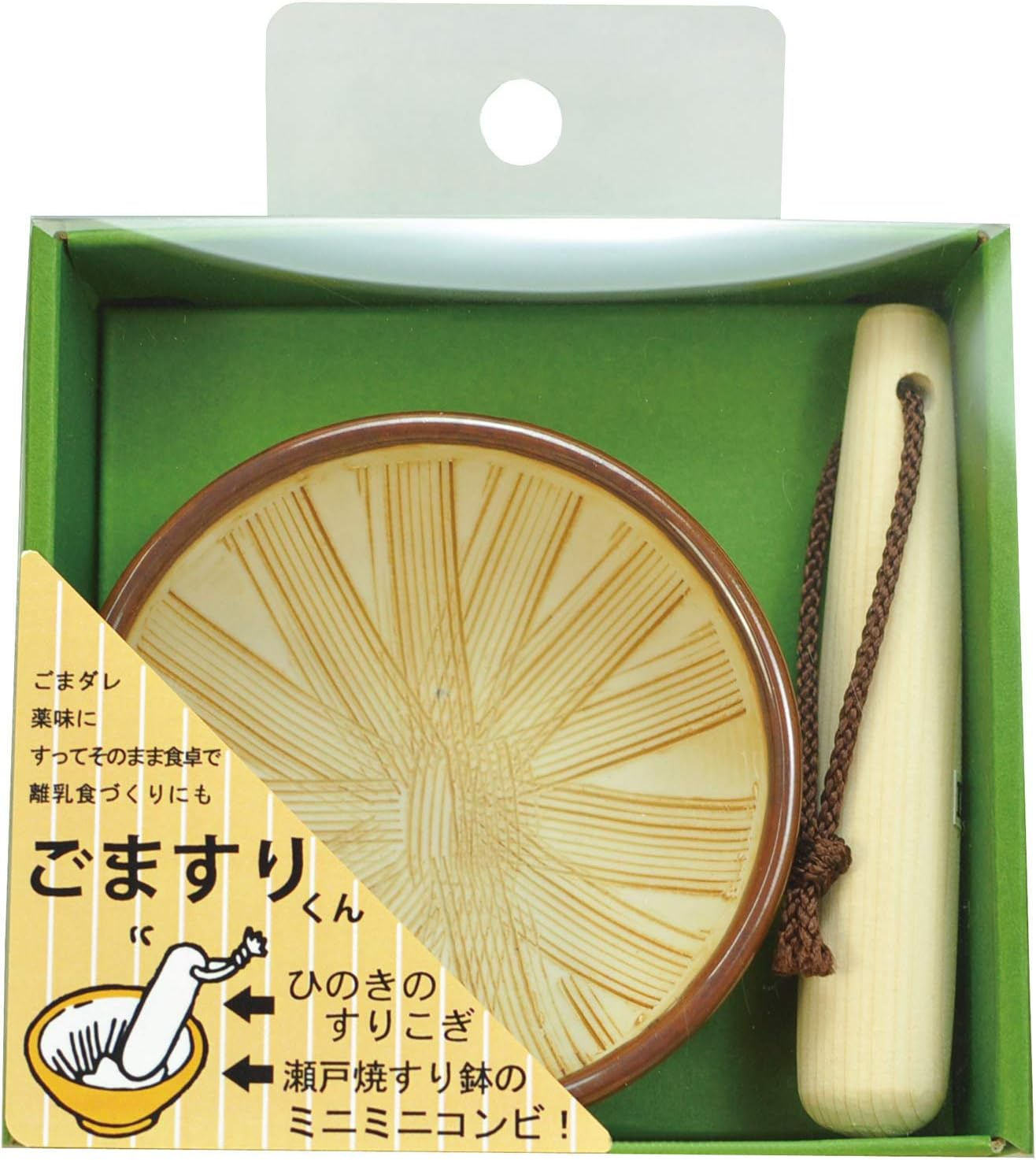 Yamako 81689 Mortar Gomari-Kun Hinoki Pestle, 3.3 X 1.6 X 1.6 Inches (8.5 X 4 X 4 Cm)