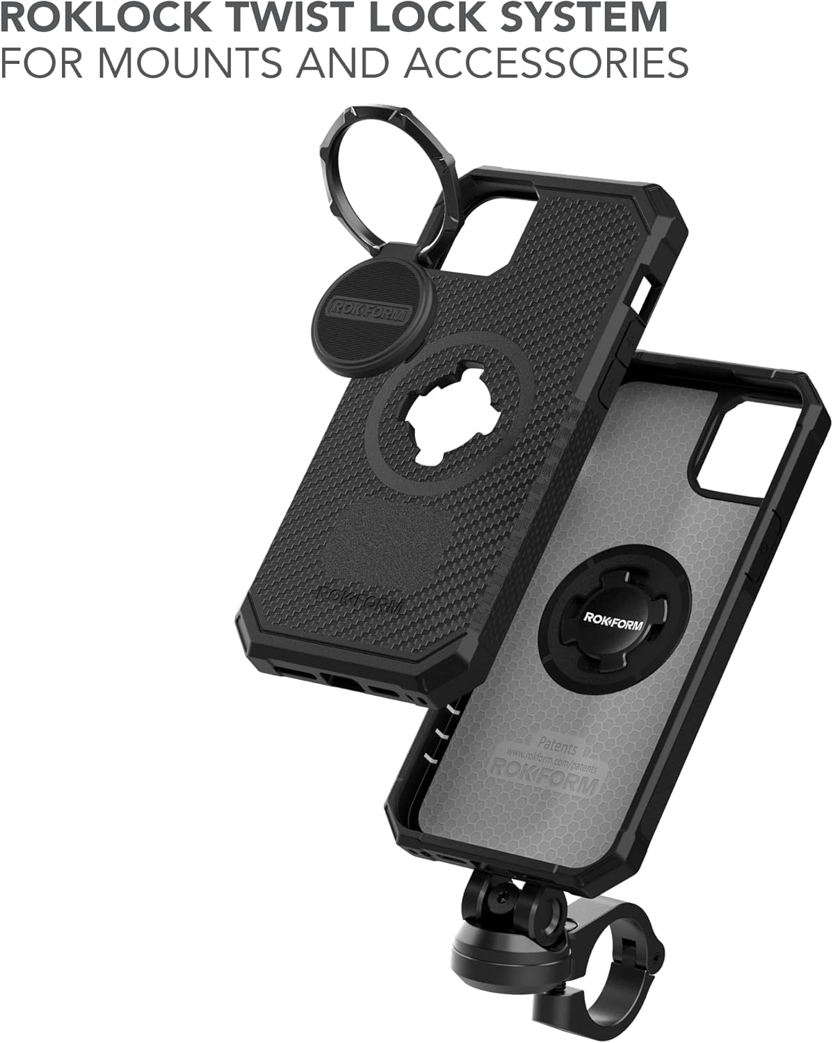 ROKFORM Iphone 14 plus Case, Rugged Series, Dual Magnet + Magsafe Compatible, Cover with Roklock Twist Lock, Magnetic Protective Apple Gear, Drop Tested Armor (Black) image number 7