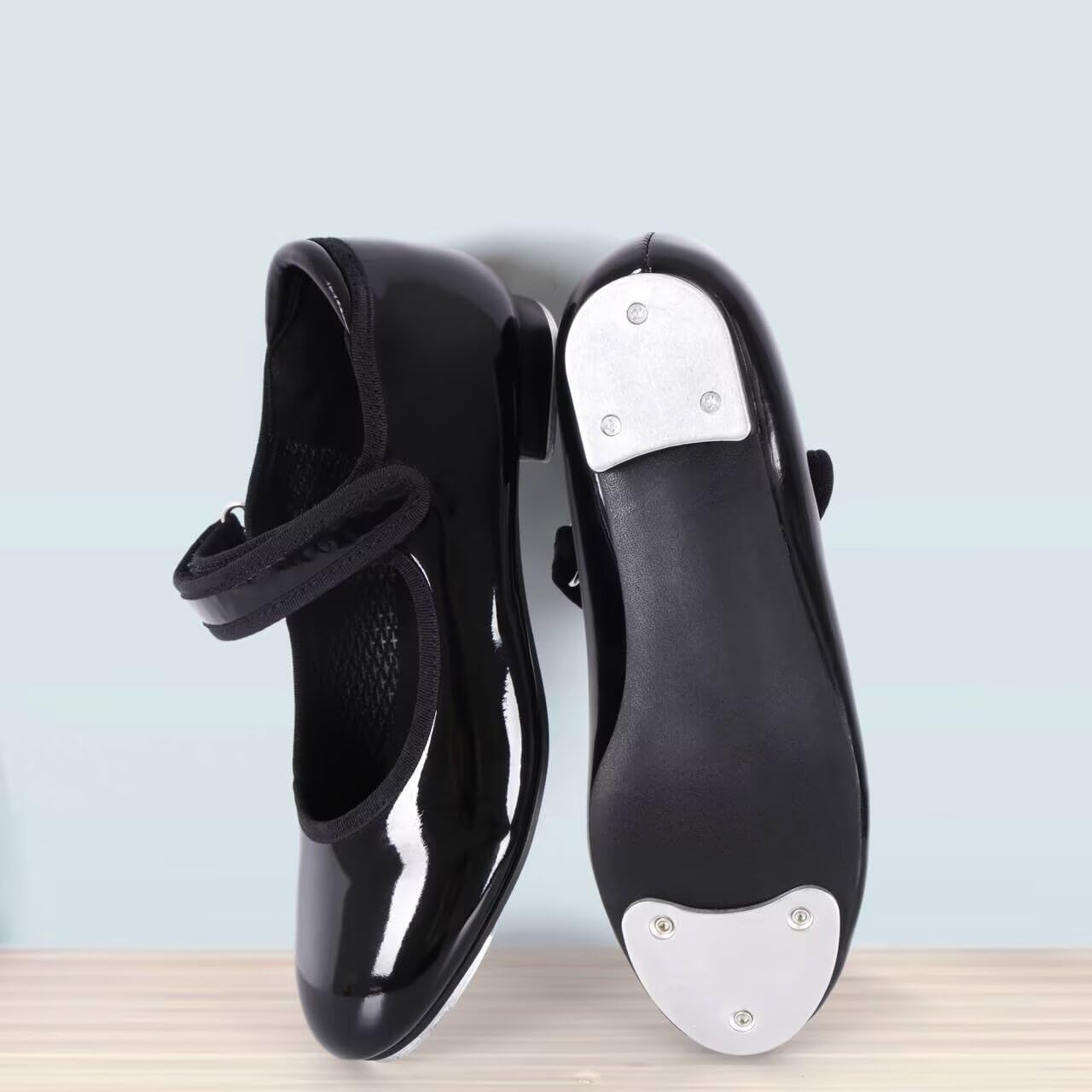 Tap Shoes for Girls and Boys Easy Strap Tap Dance Shoes for Toddler/Little Kid/Big Kid image number 4