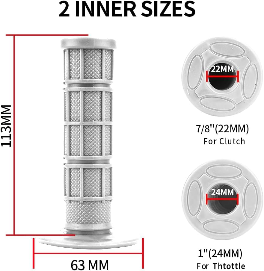 7/8" 22Mm and 24Mm Universal Motorcycle Grips Hand Grips for Kawasaki KX65 KX85 KX125 50Cc 110Cc 70Cc Pit Dirt Bike image number 2