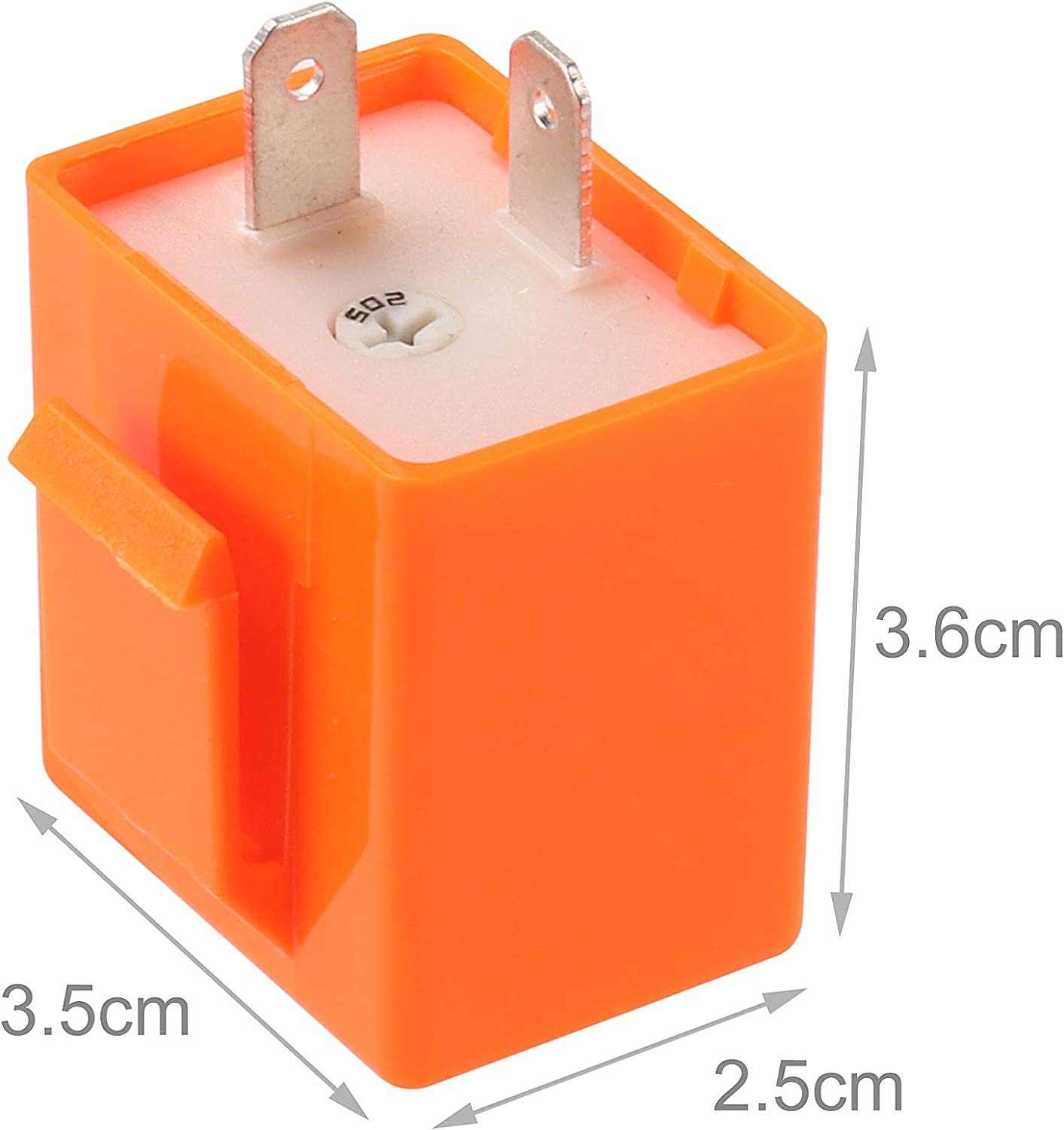 Kinstecks 2Pin Flasher Relay Speed Adjustable 12V Motorcycle Indicators LED Light Flasher for Motorcycle LED Indicators Turn Signal Light image number 3