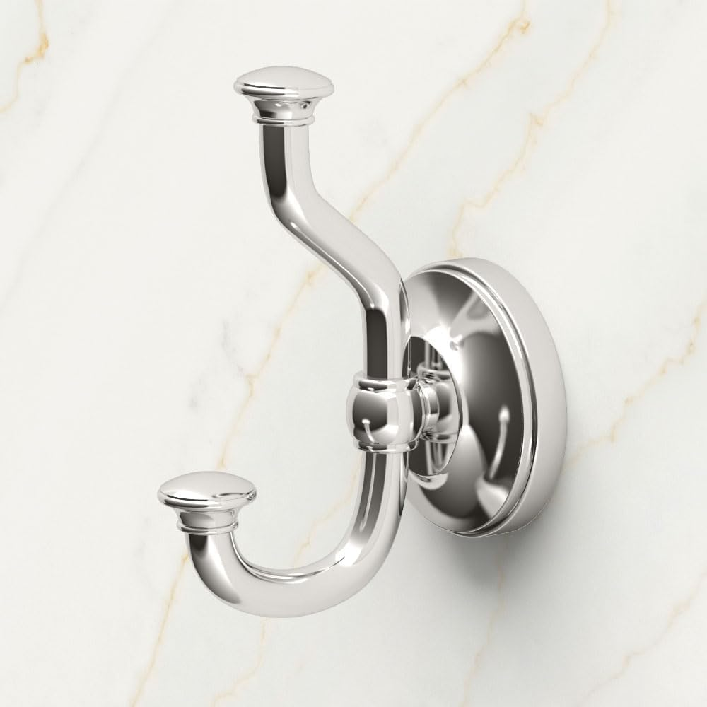 Gatco 4125 Tavern Twin Robe Hook, Polished Nickel image number 1