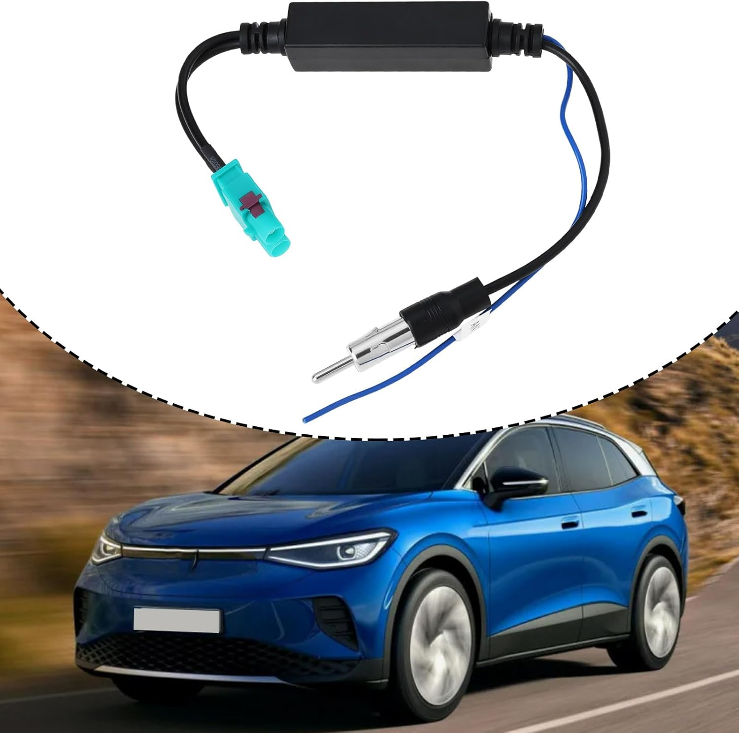 2Pcs Dual FAKRA Head Radio Antenna Conversion Cable Compatible with VW image number 5