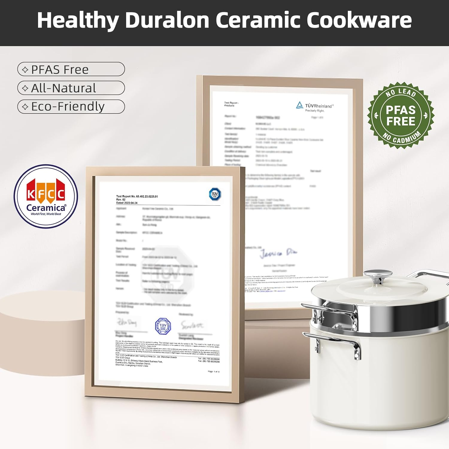 Nuwave Lux 13Pc Forged Lightweight Cookware Set PFAS Free, Healthy G10 Duralon Ceramic Coating, Ultra Non-Stick, Stay-Cool Handles, Works on All Cooktops & Induction Ready - Avocado image number 5